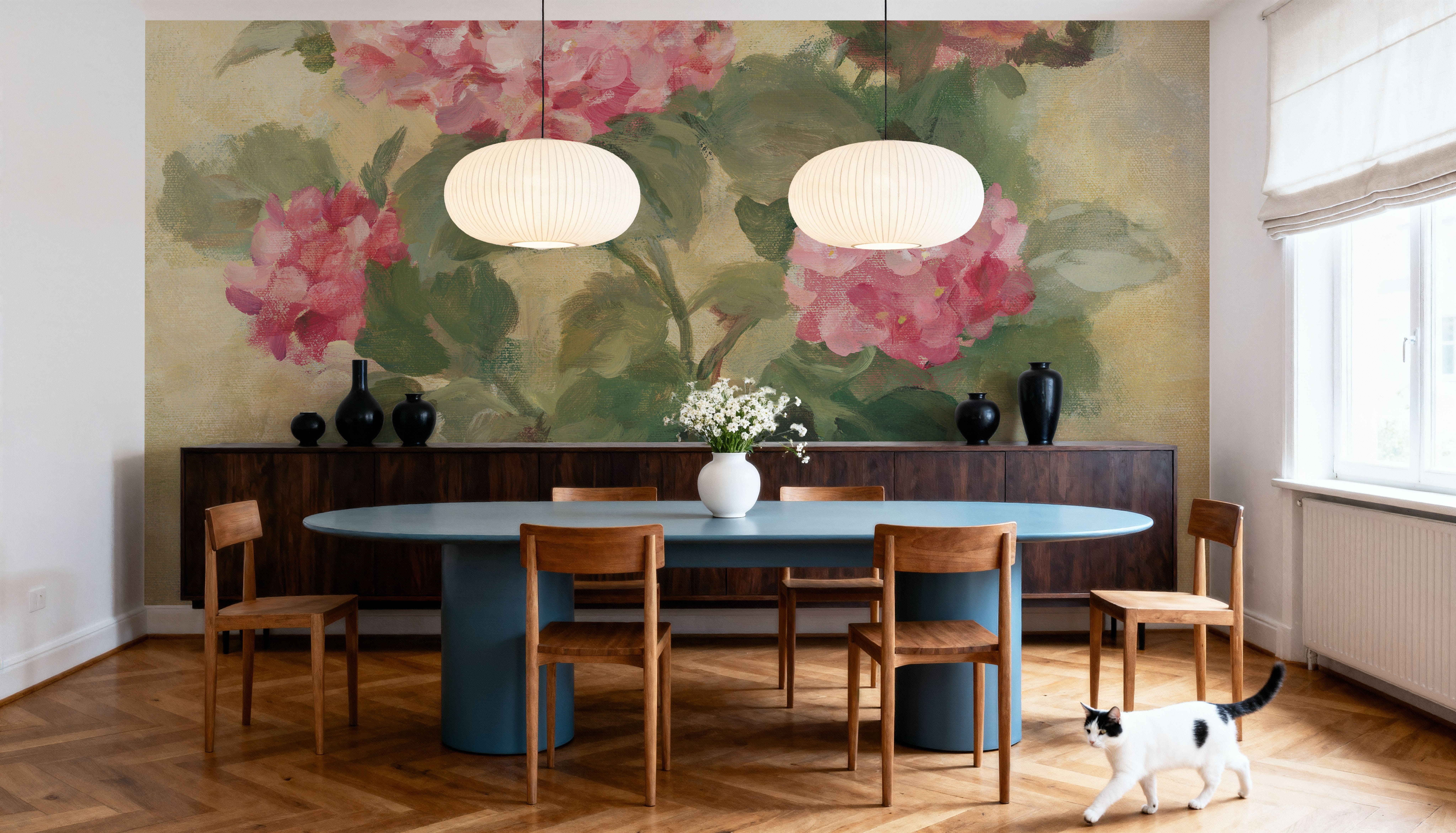 Pot of Pink Hydrangea