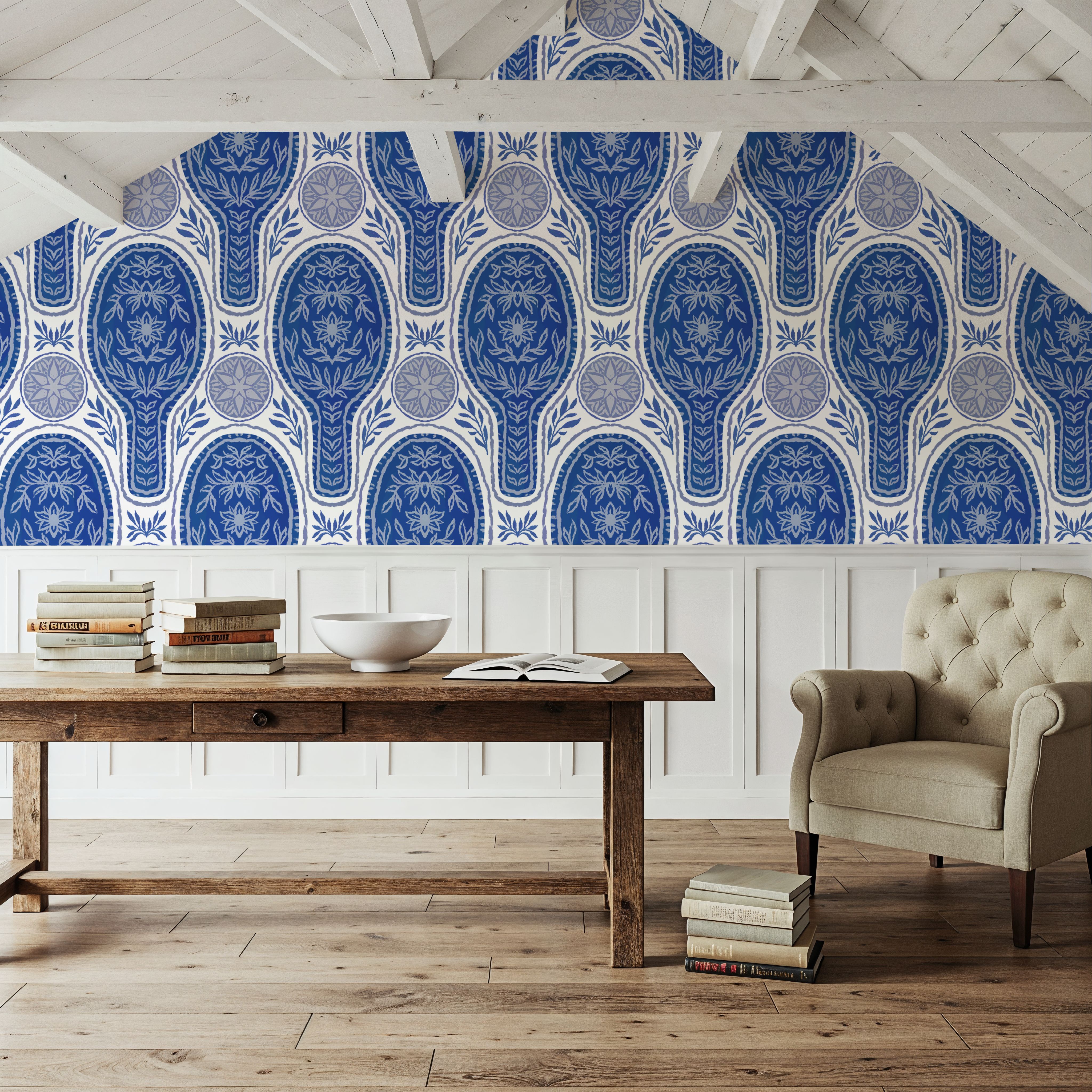 Floral Rackets, Blue