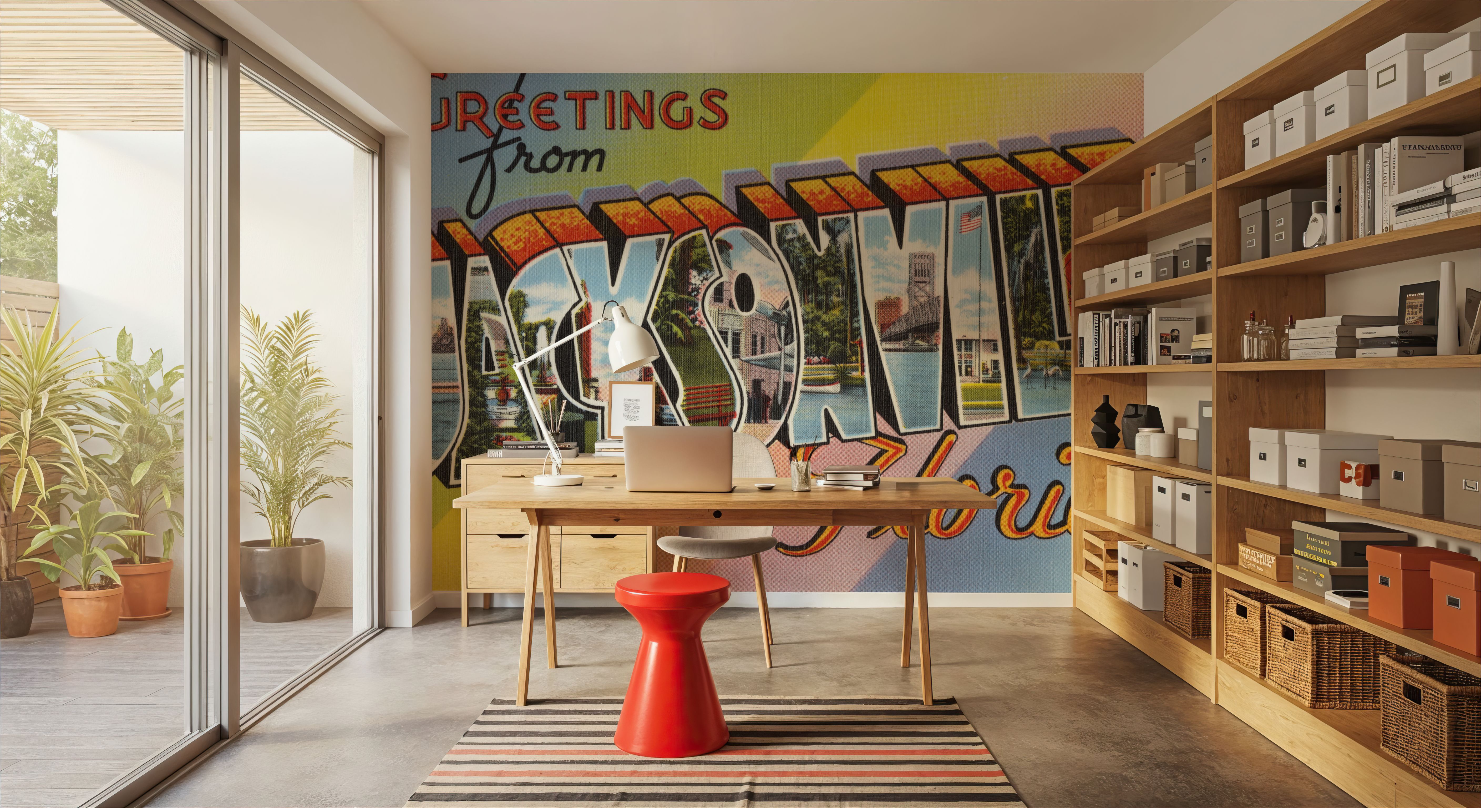 Greetings from Jacksonville - Screenprint Postcard