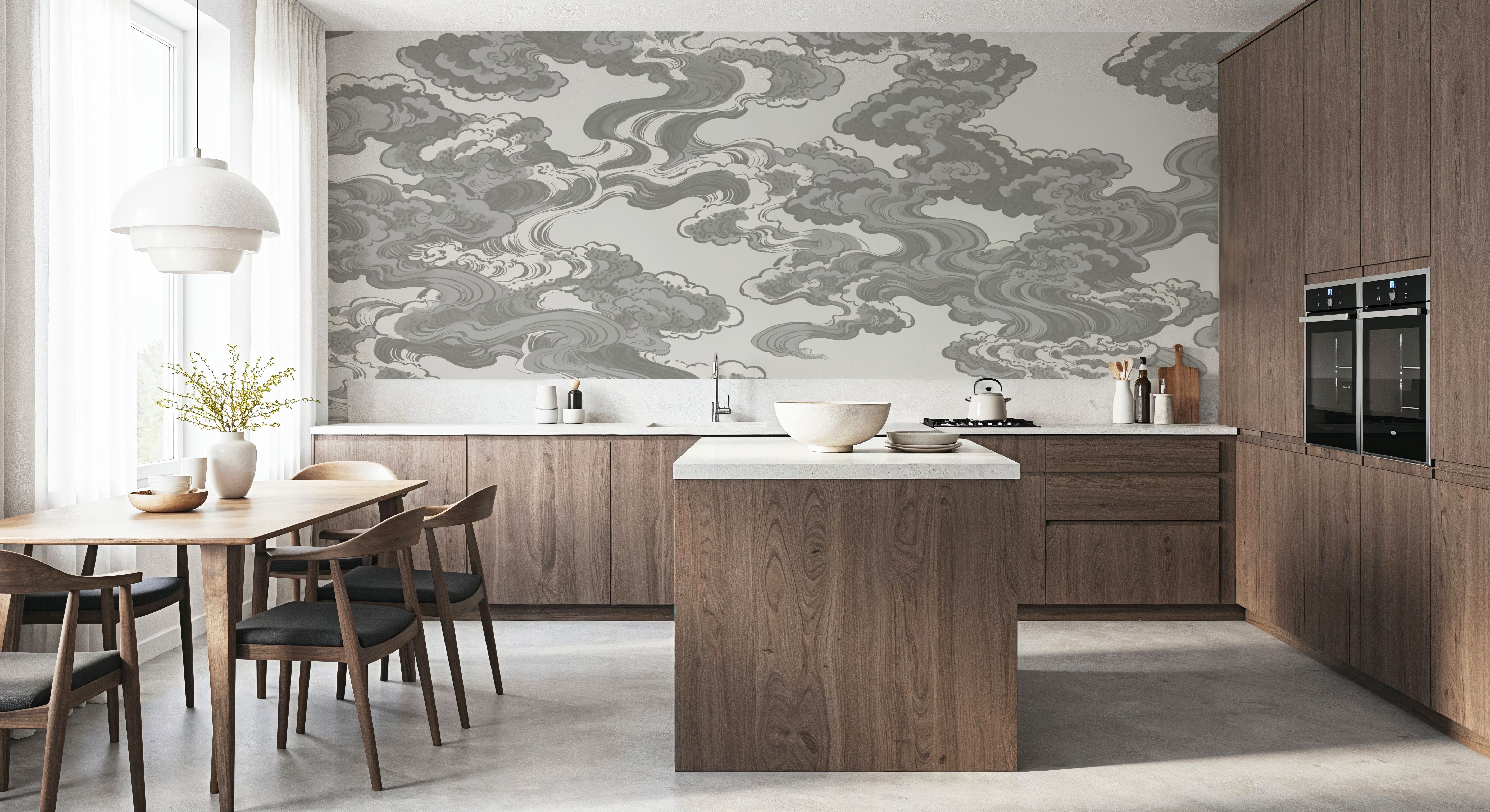 Ukiyo-e Clouds, Gray