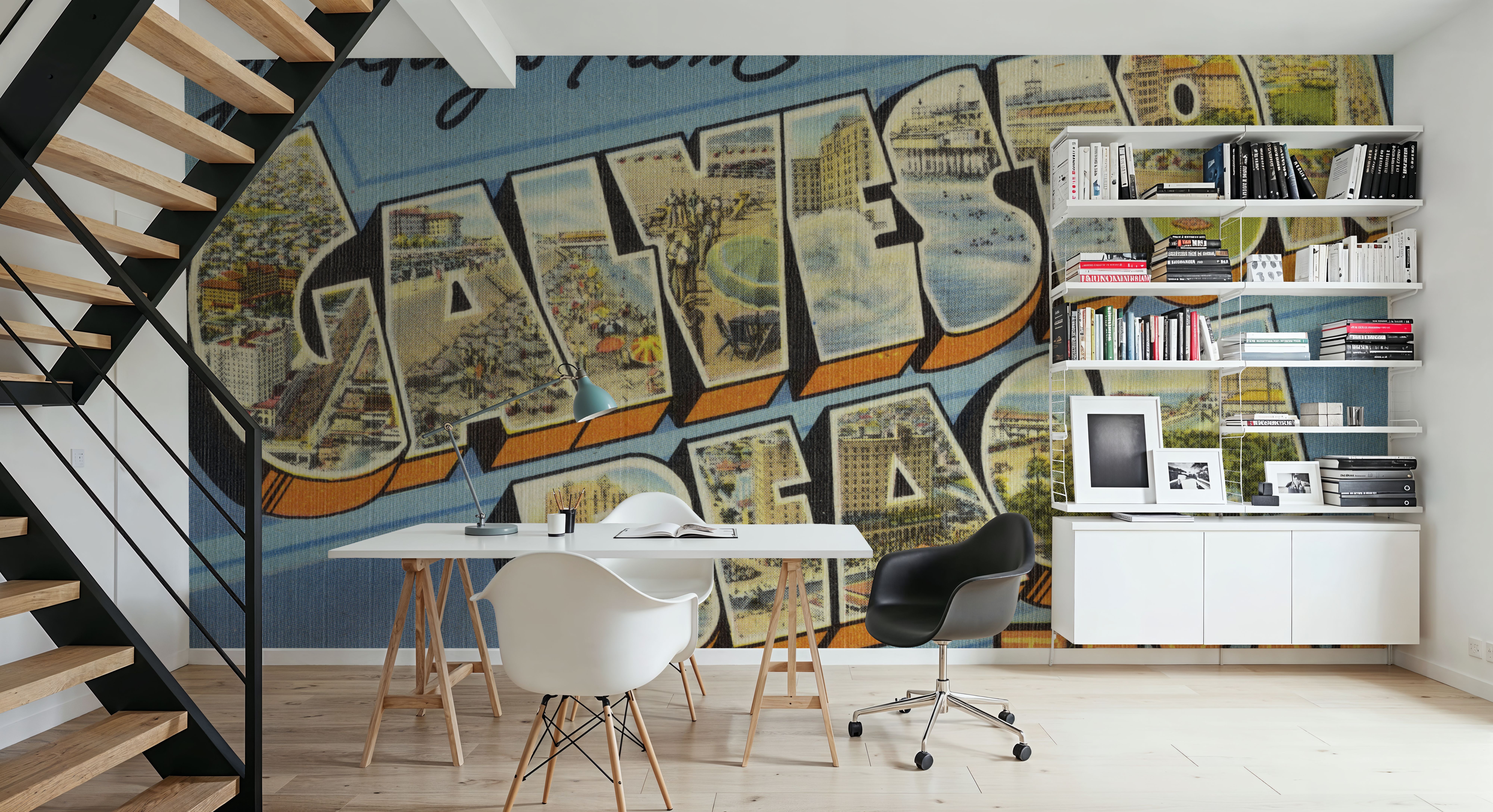 Greetings from Galveston Beach - Screenprint Postcard