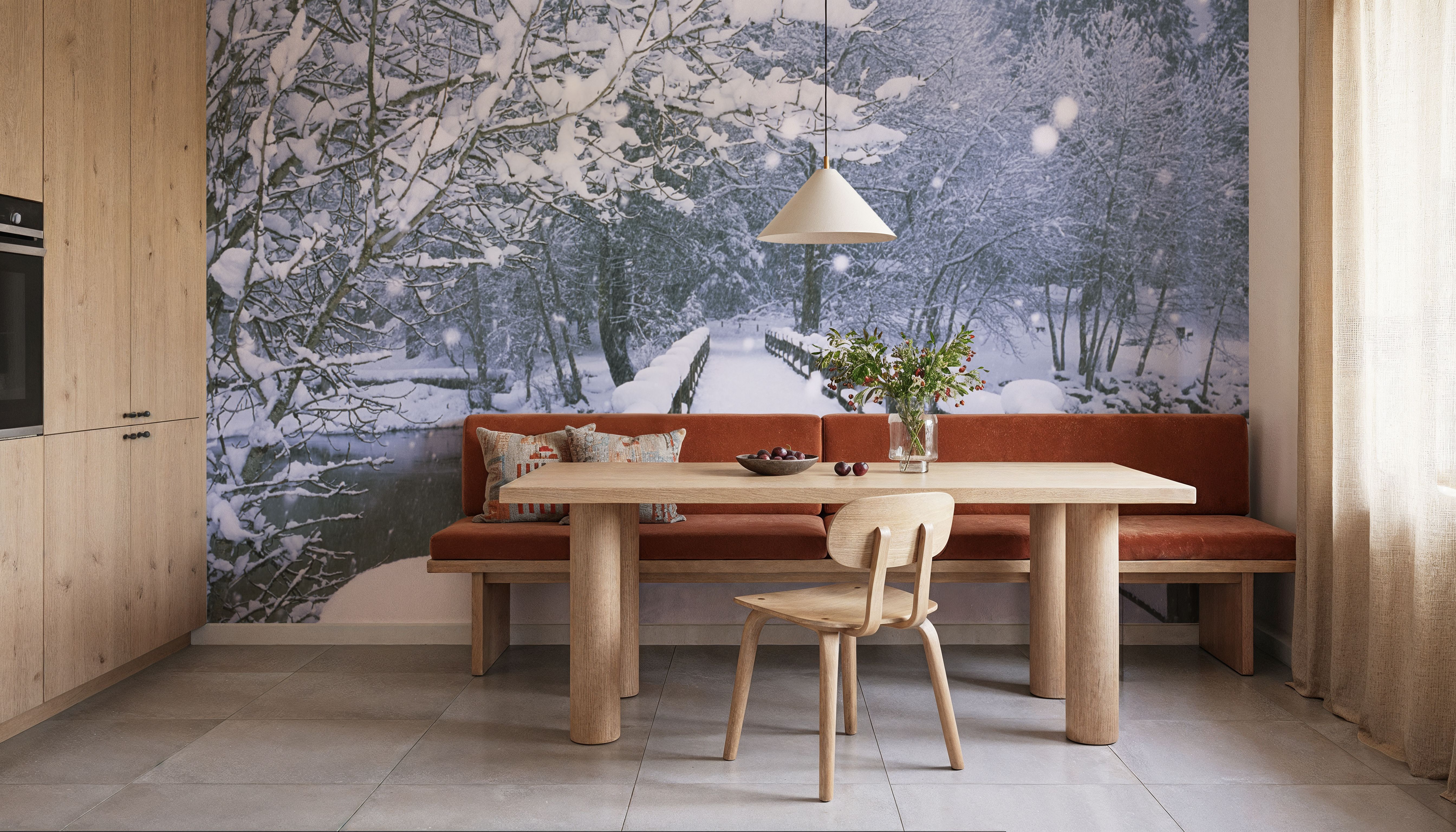 Winter Bridge Serenity, Papier peint