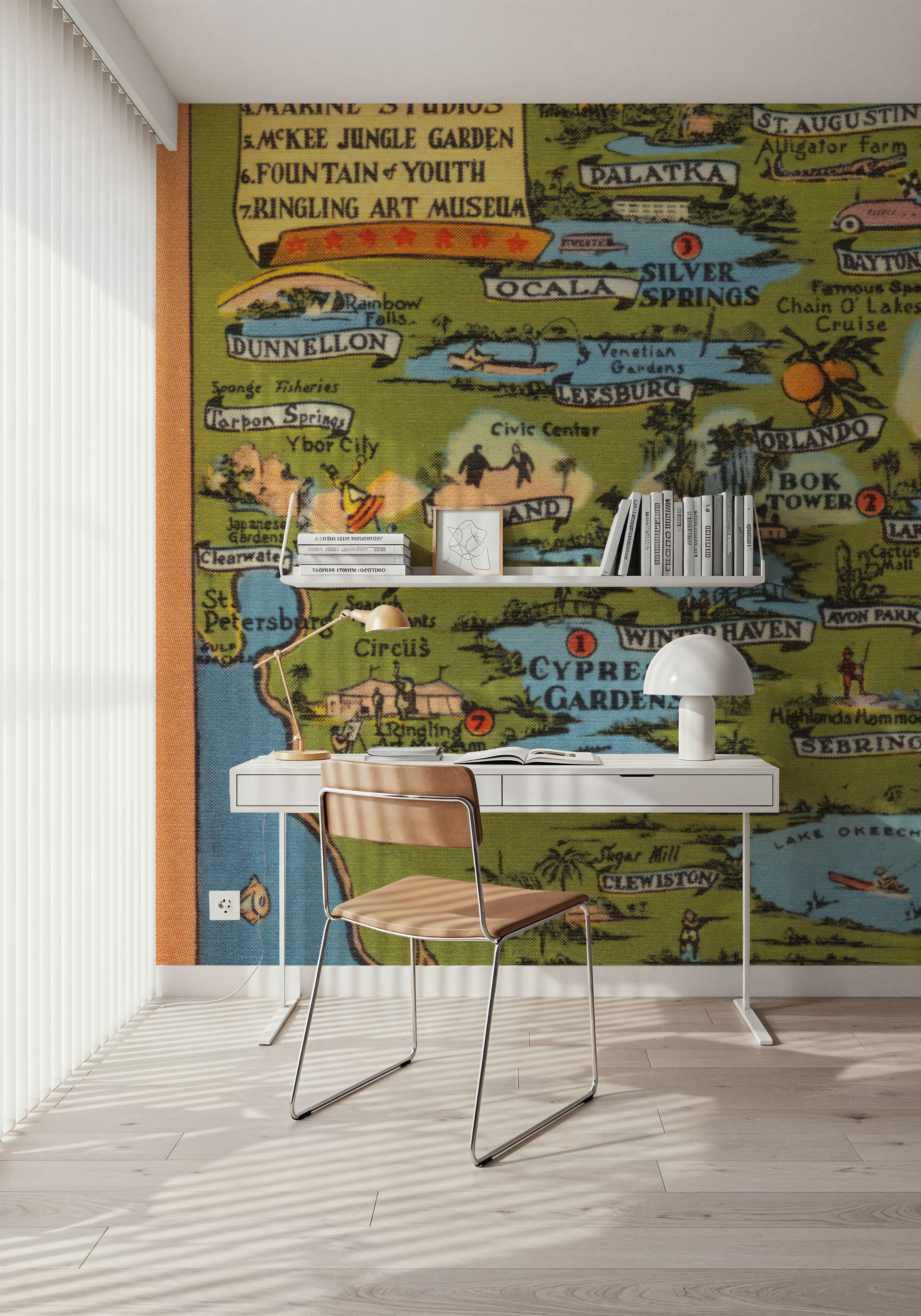 Vintage South Florida Map