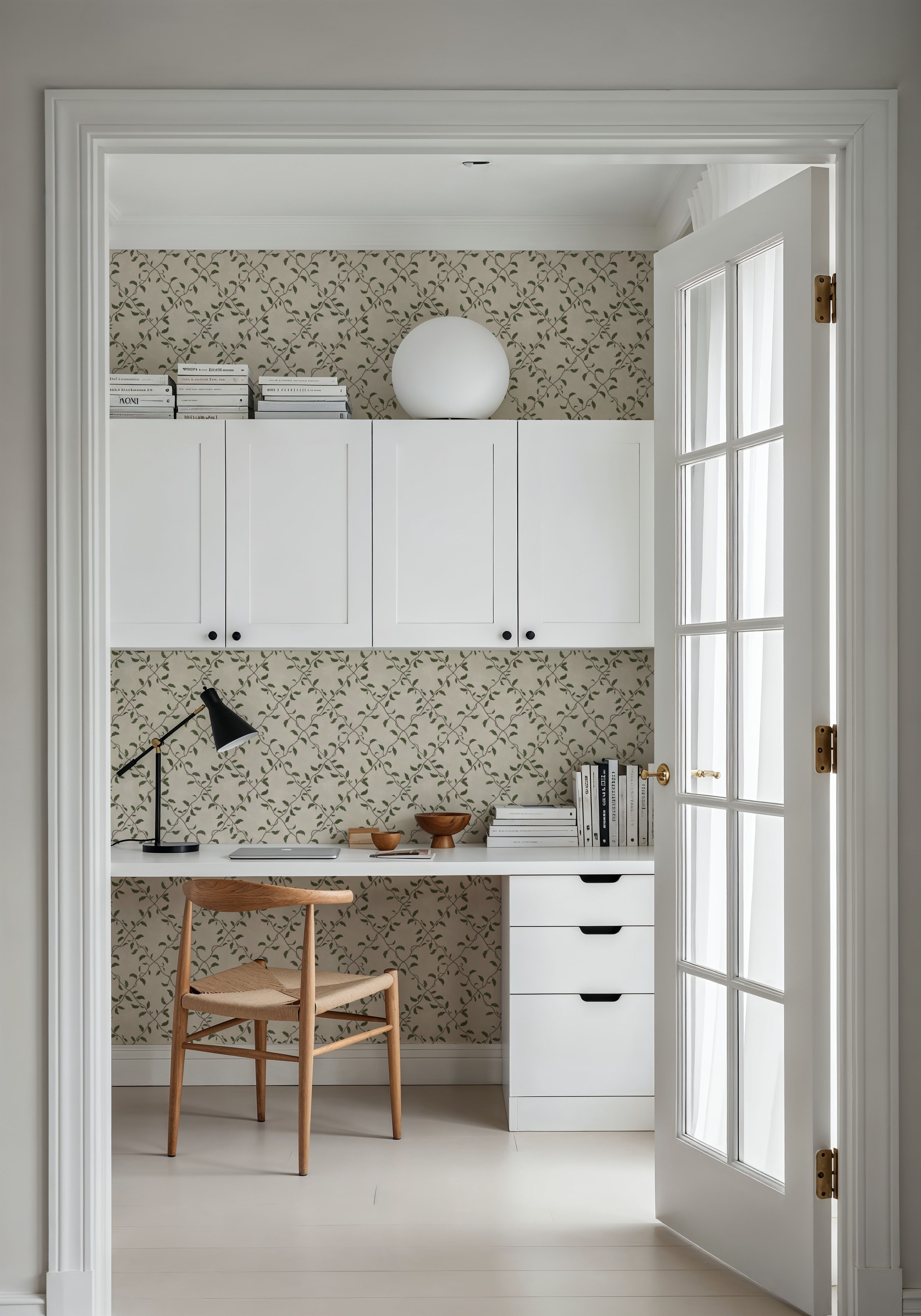 Emerald Trellis Petite, Cream