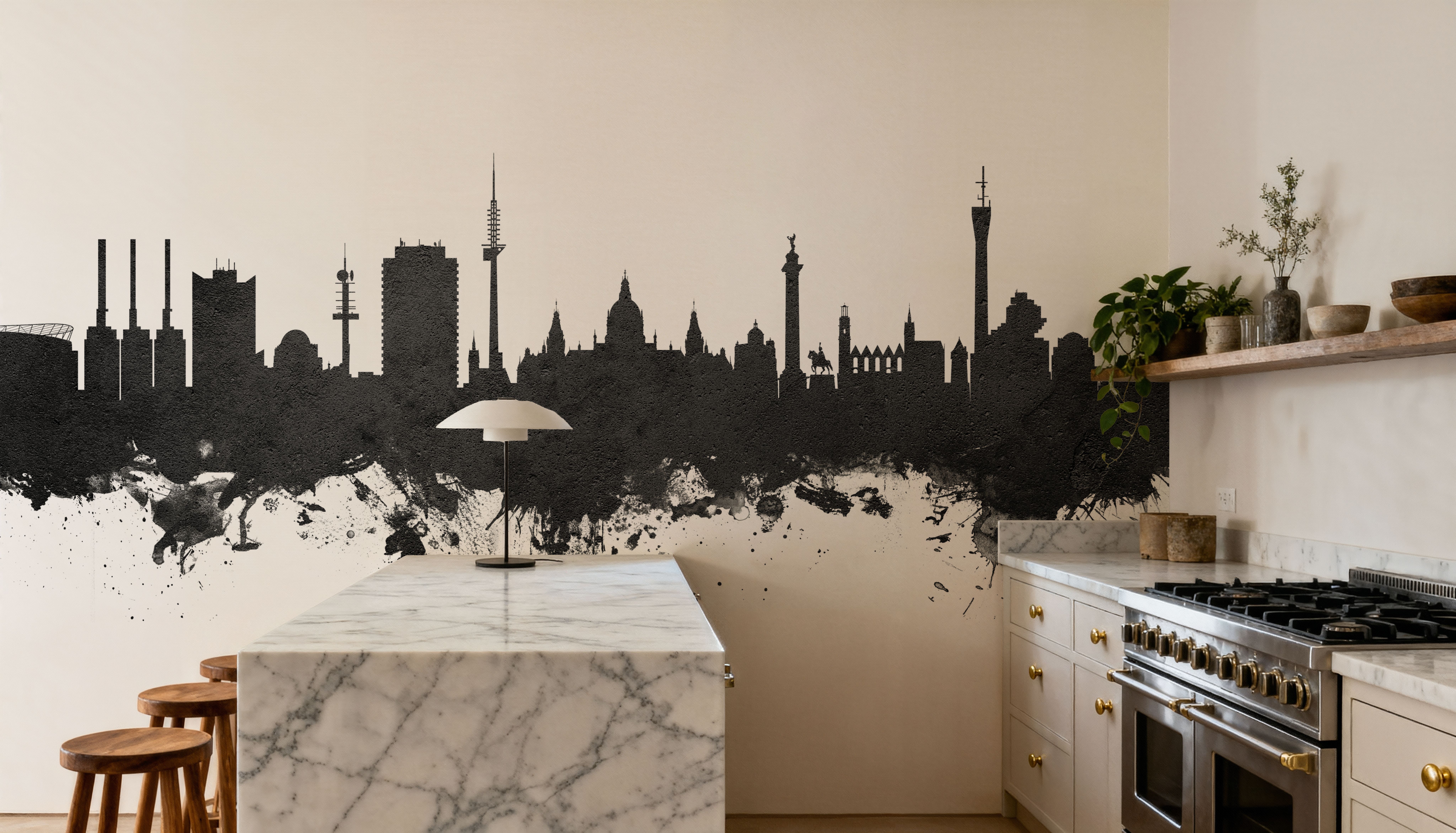 Hannover Germany Skyline Black & White