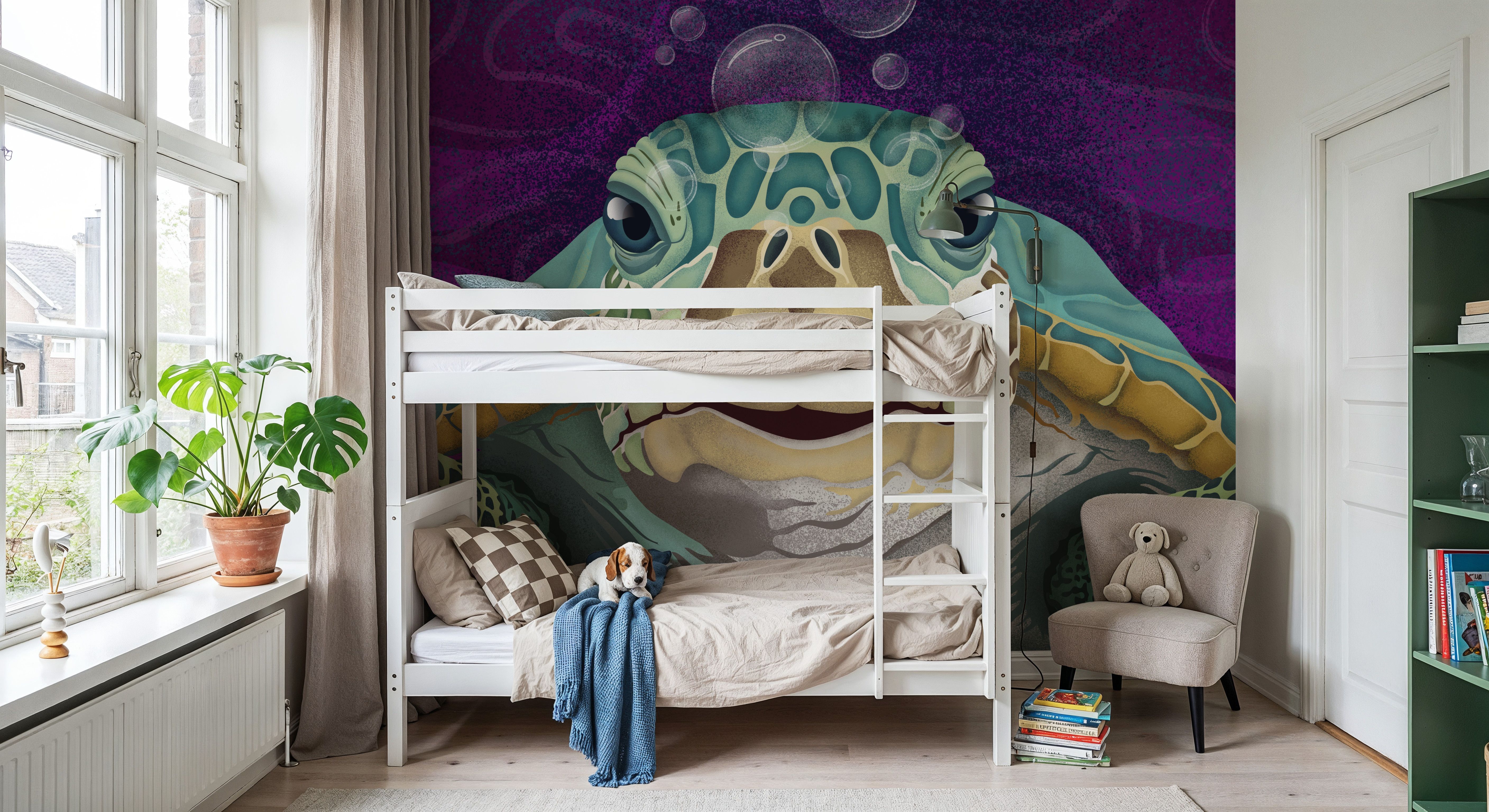 Hello Turtle, Purple, Wallpaper