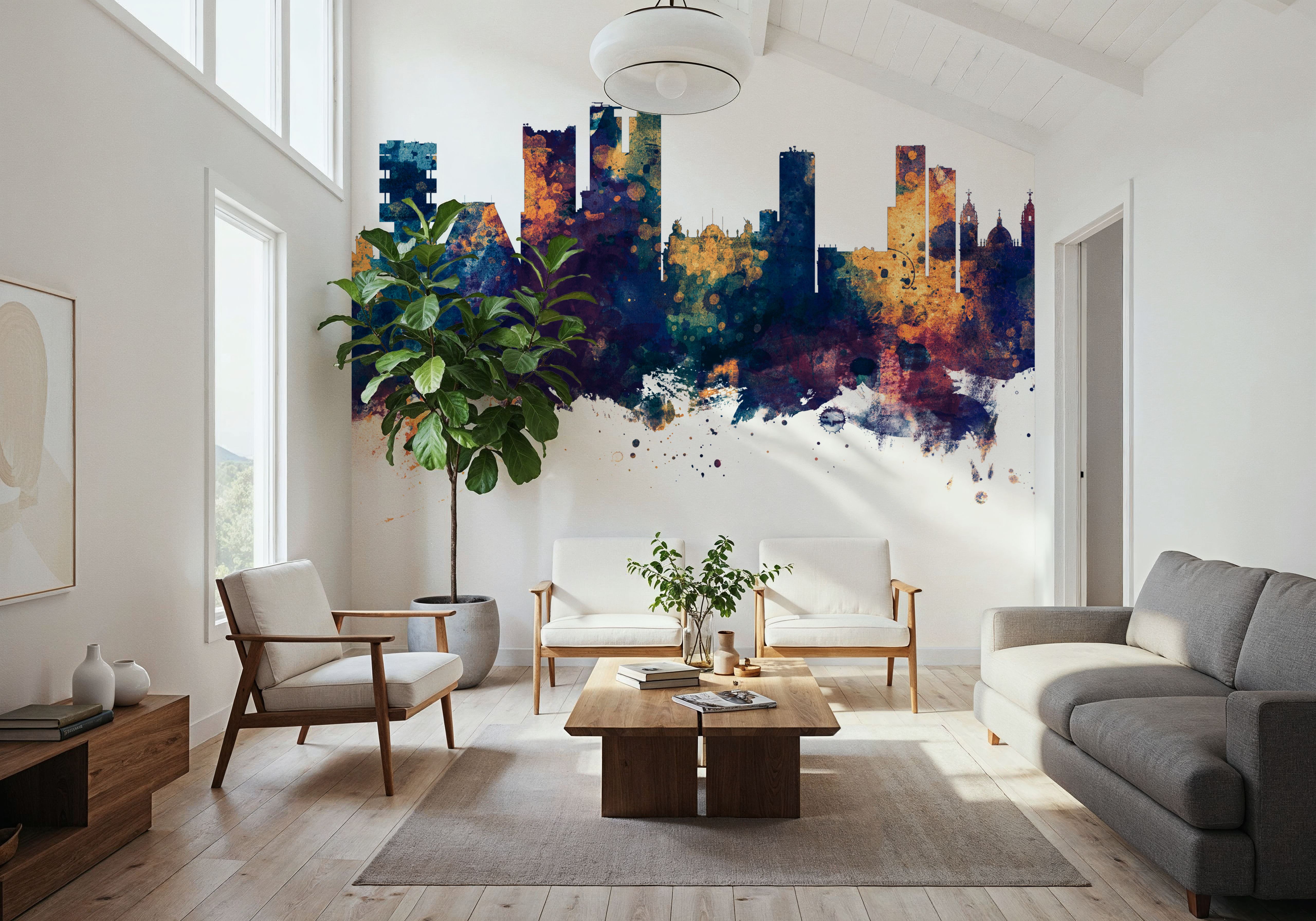 Rio de Janeiro Brazil Skyline Blue & Bronze