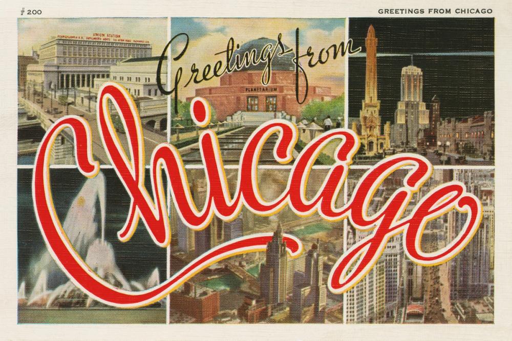 Greetings From Chicago - Screenprint