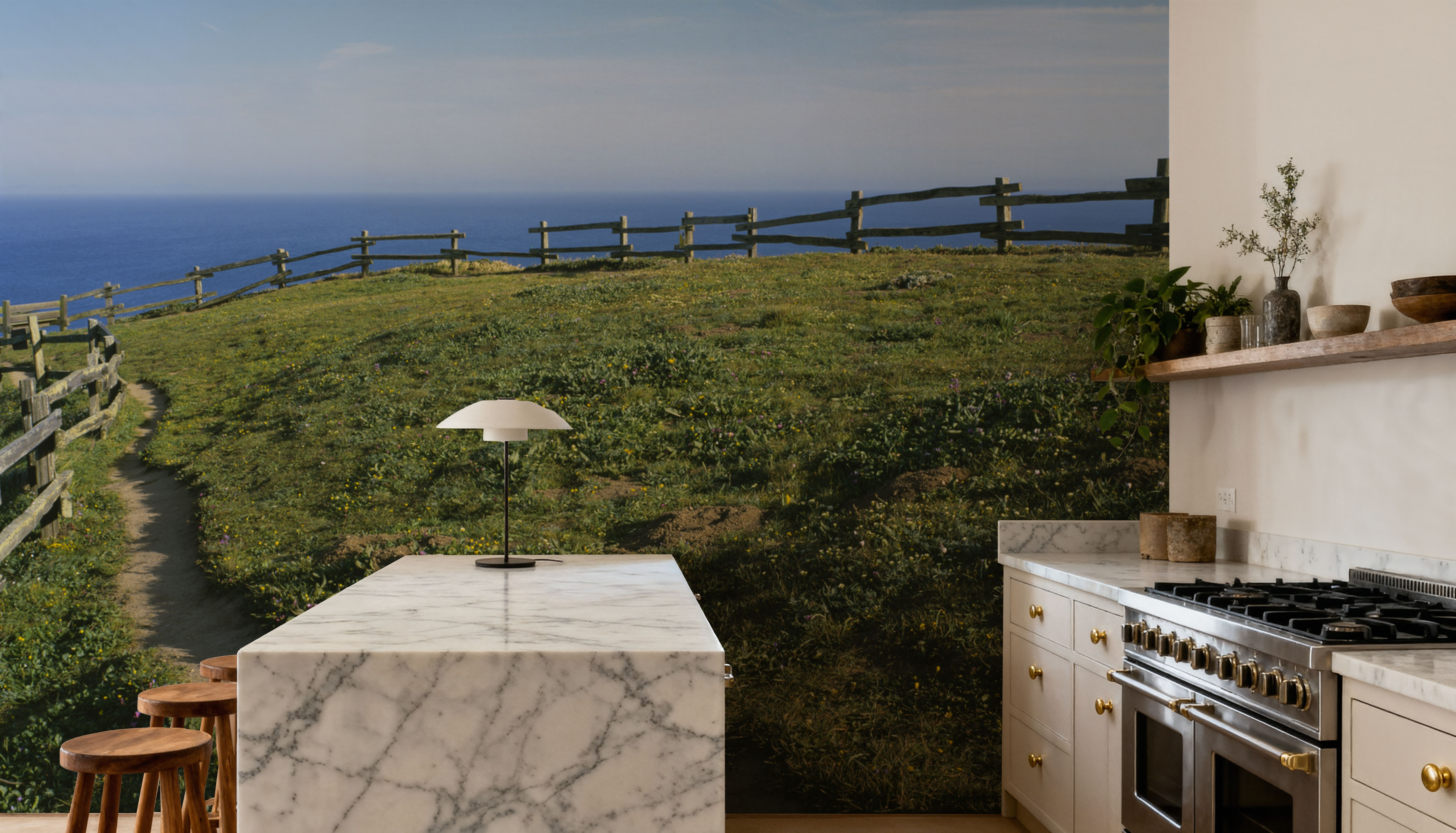 Coastal Wildflower Path, Wallpaper