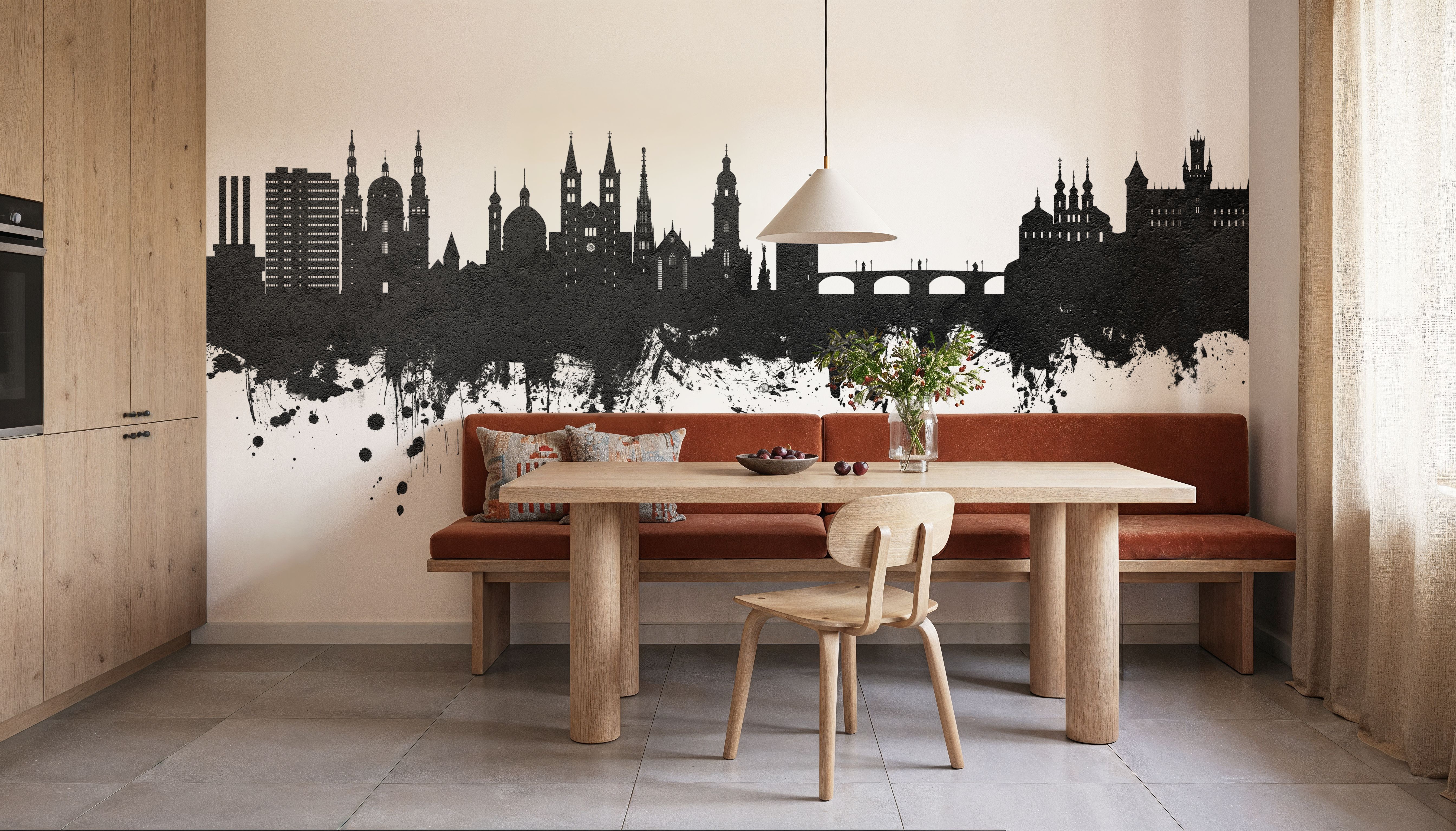 Würzburg Germany Skyline Black & White