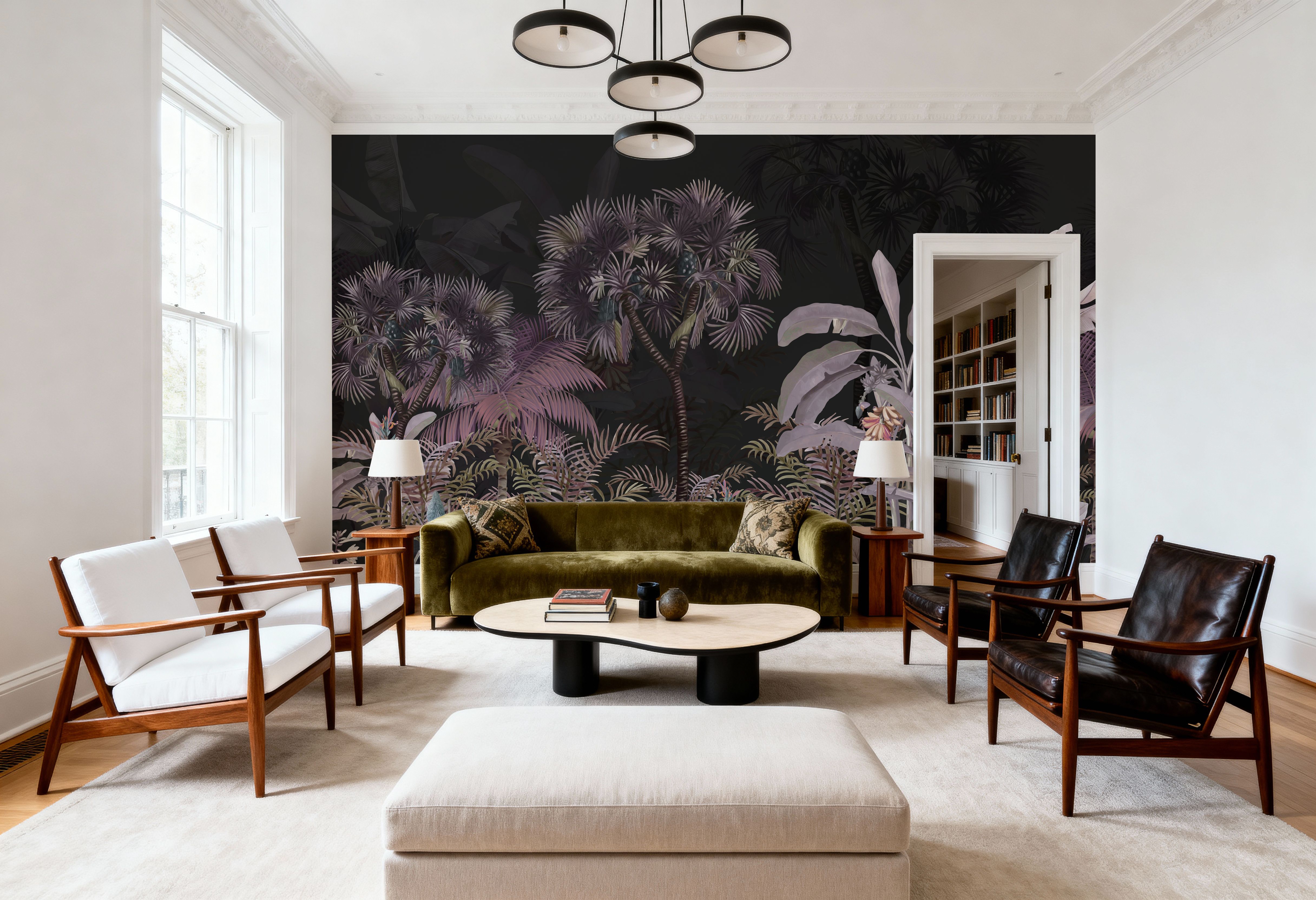 Tropical Forest Strolls Dark Purple