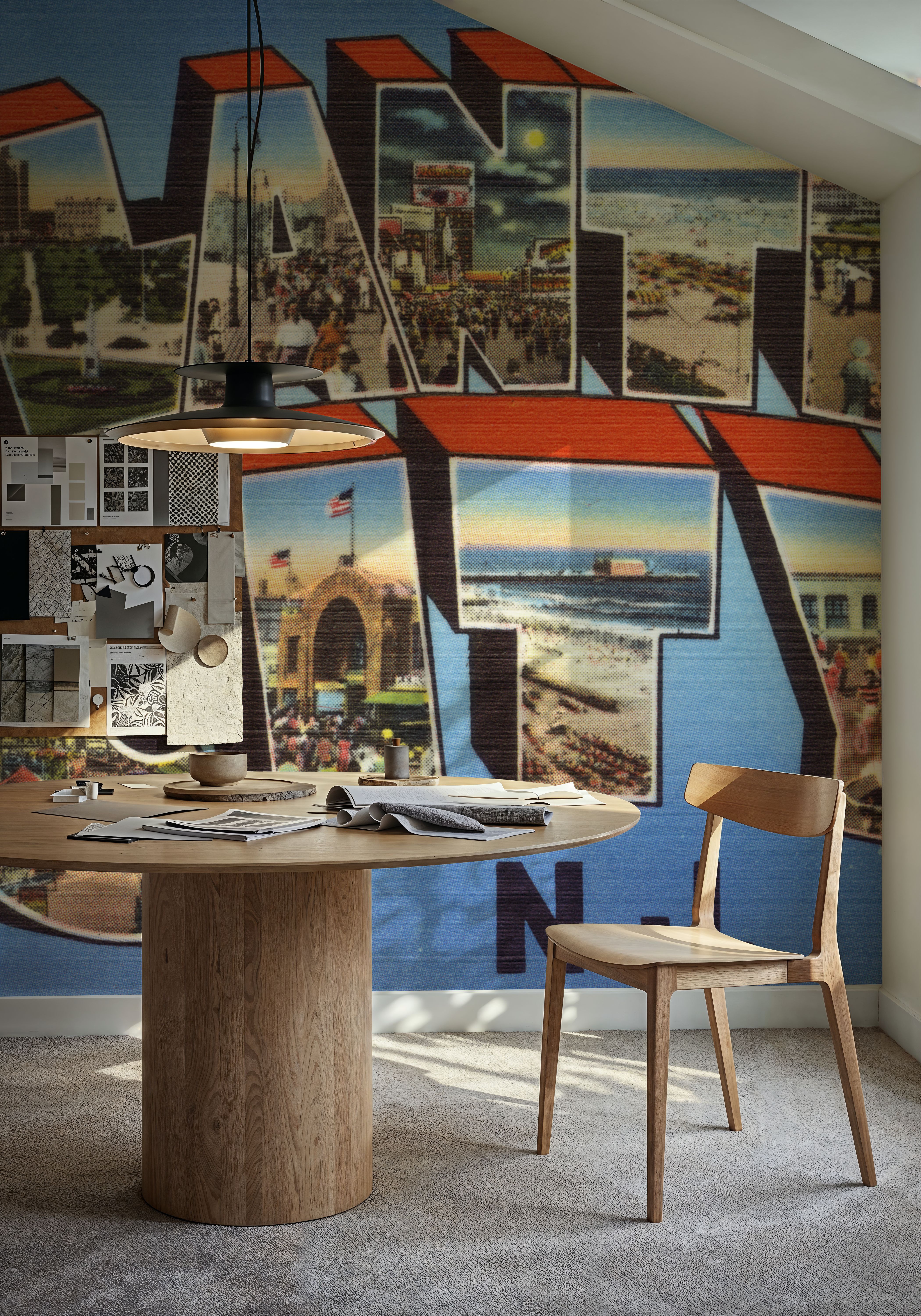 Greetings from Atlantic City - Screenprint Postcard