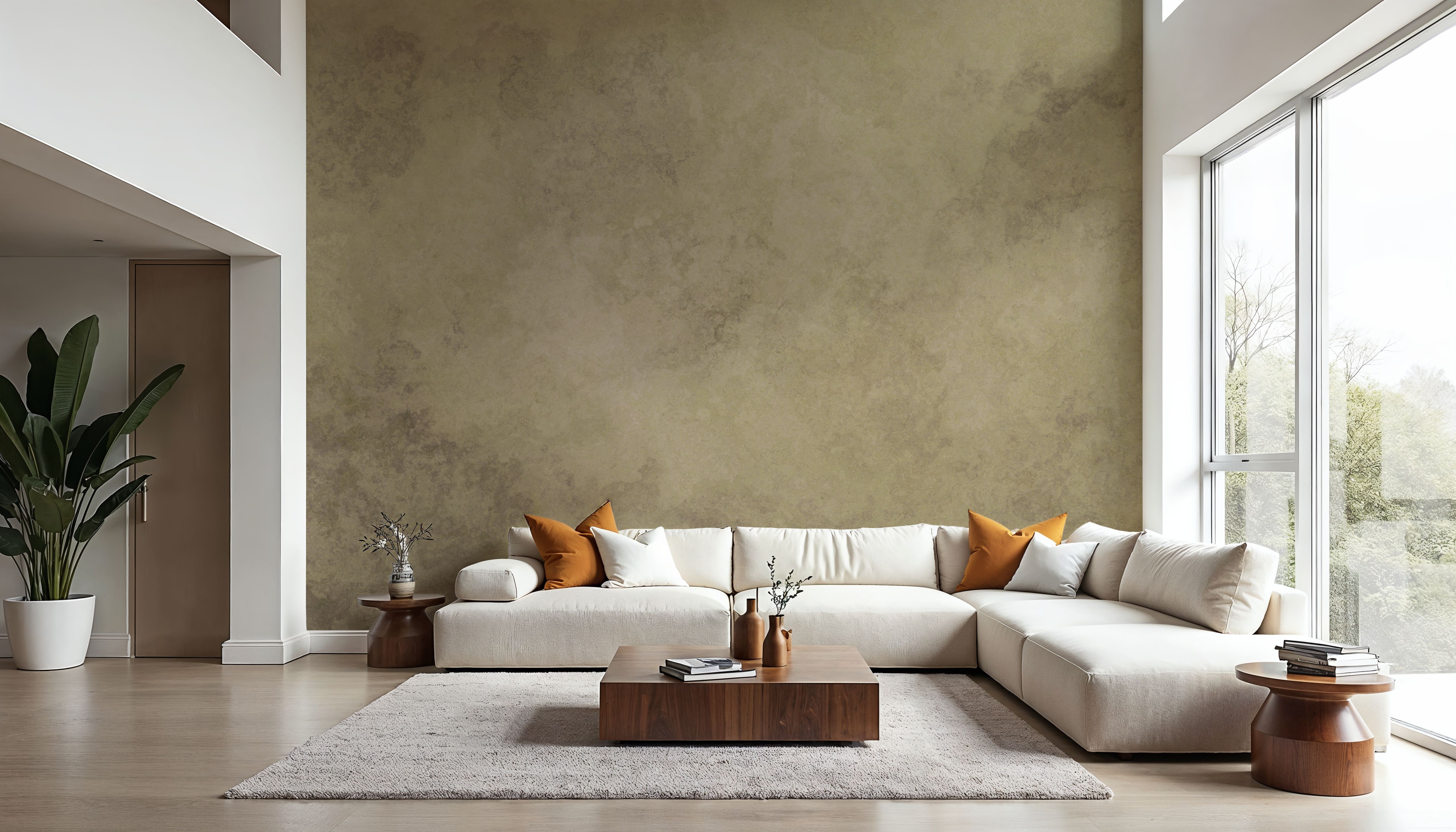 Subtle Plaster Wall, Butter Yellow