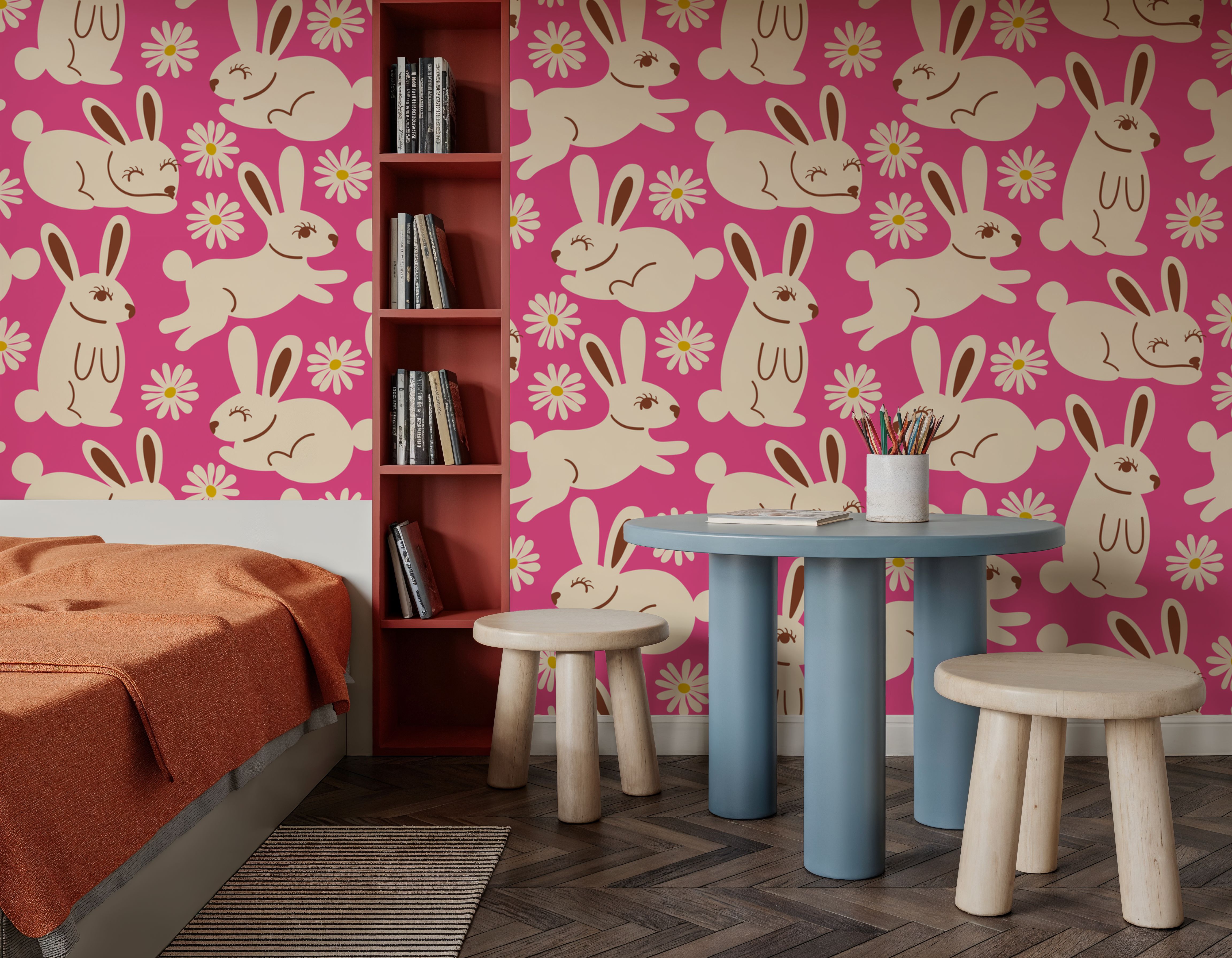 Blissful Bunnies, Neon Pink