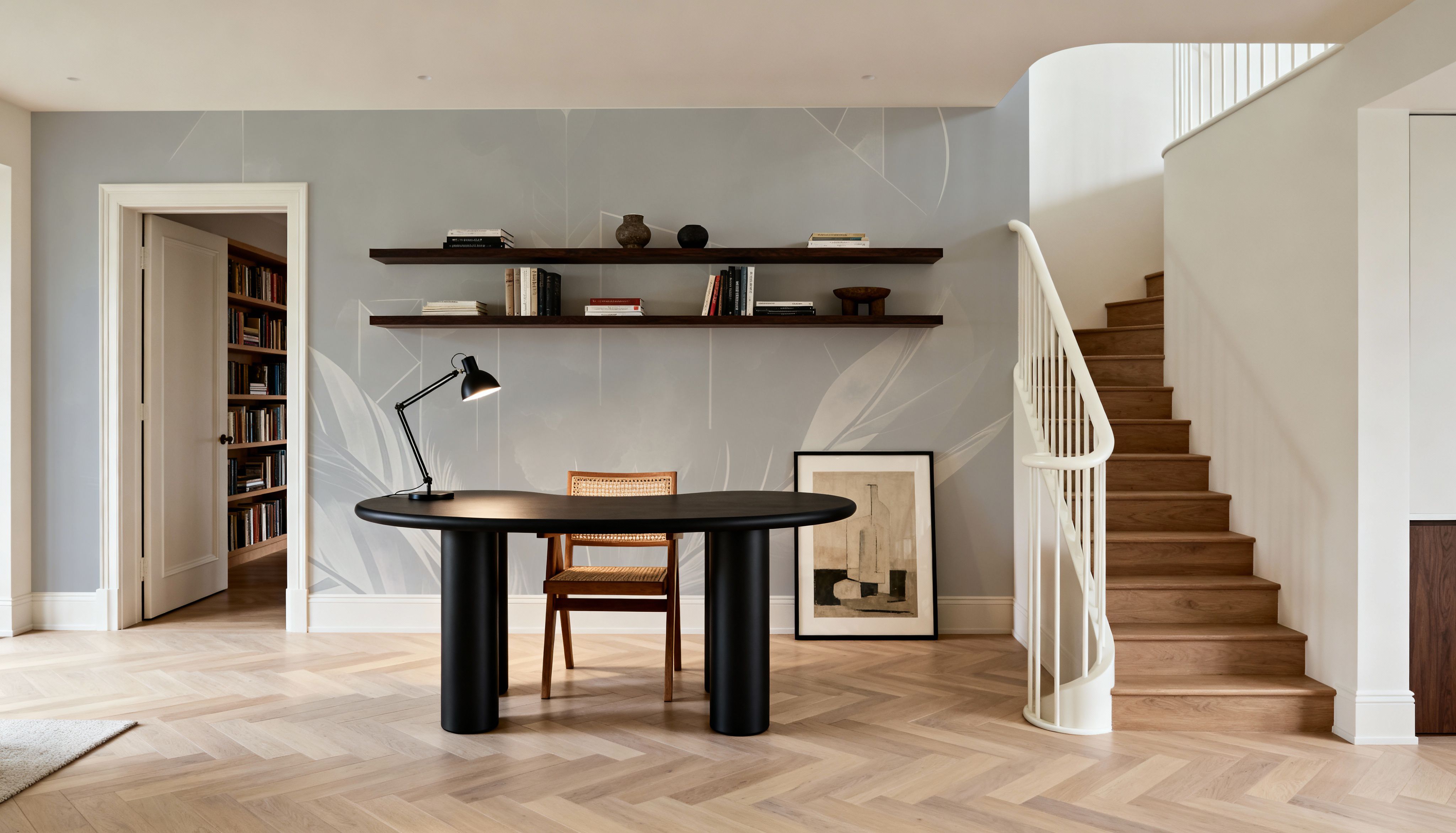 Solid Feather Geometry Gray