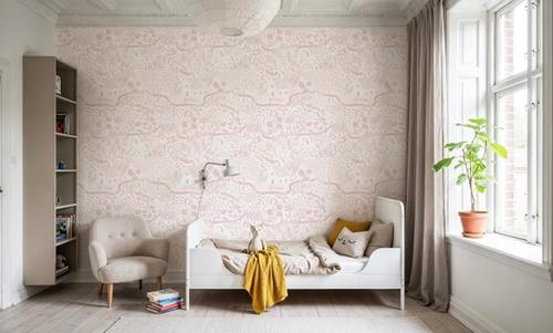 Countryside, Pink on White