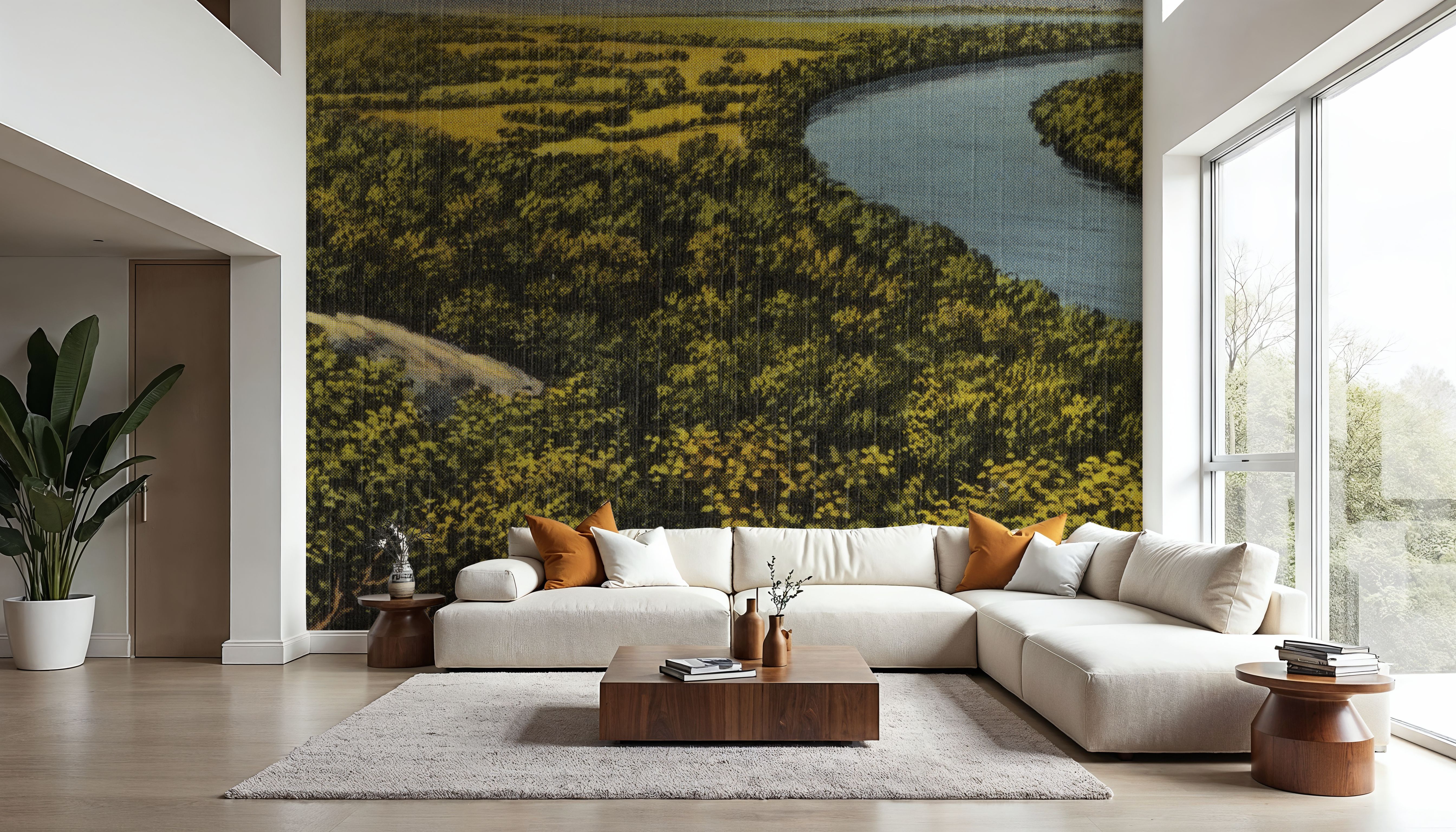 Brazos River - Screenprint Postcard, Wallpaper