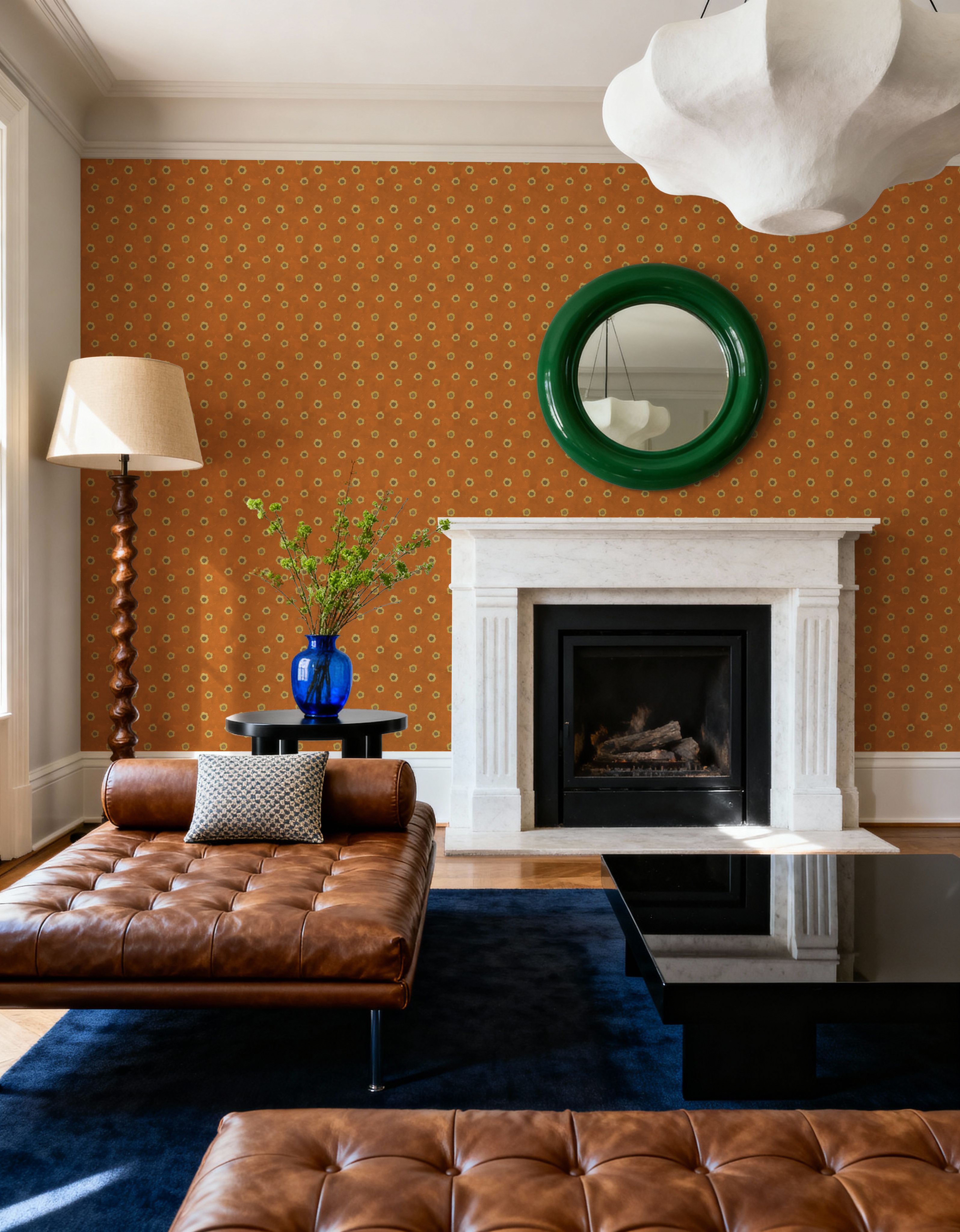 Autumn Buds Light Brown, Wallpaper