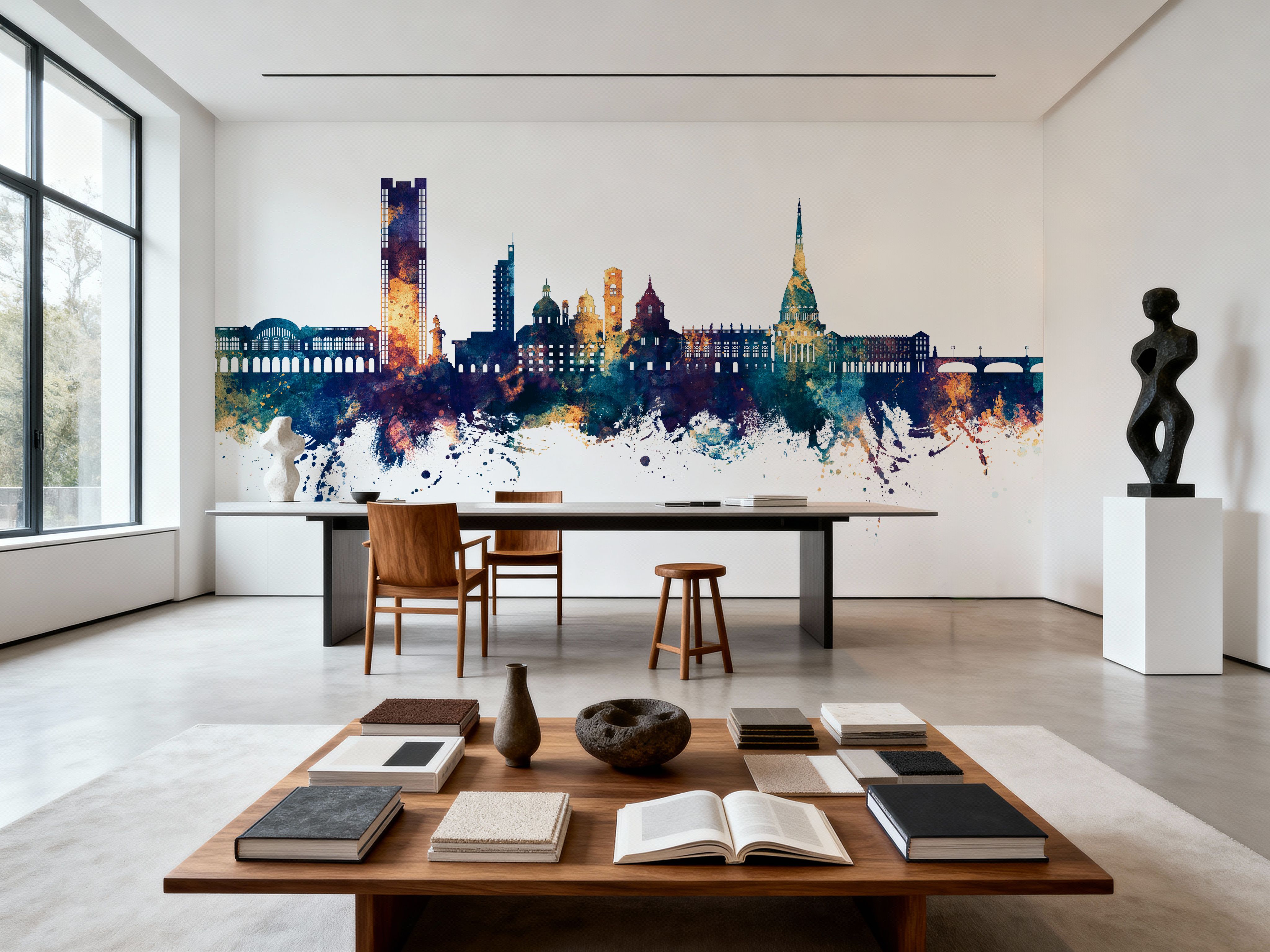 Turin Italy Blue & Bronze