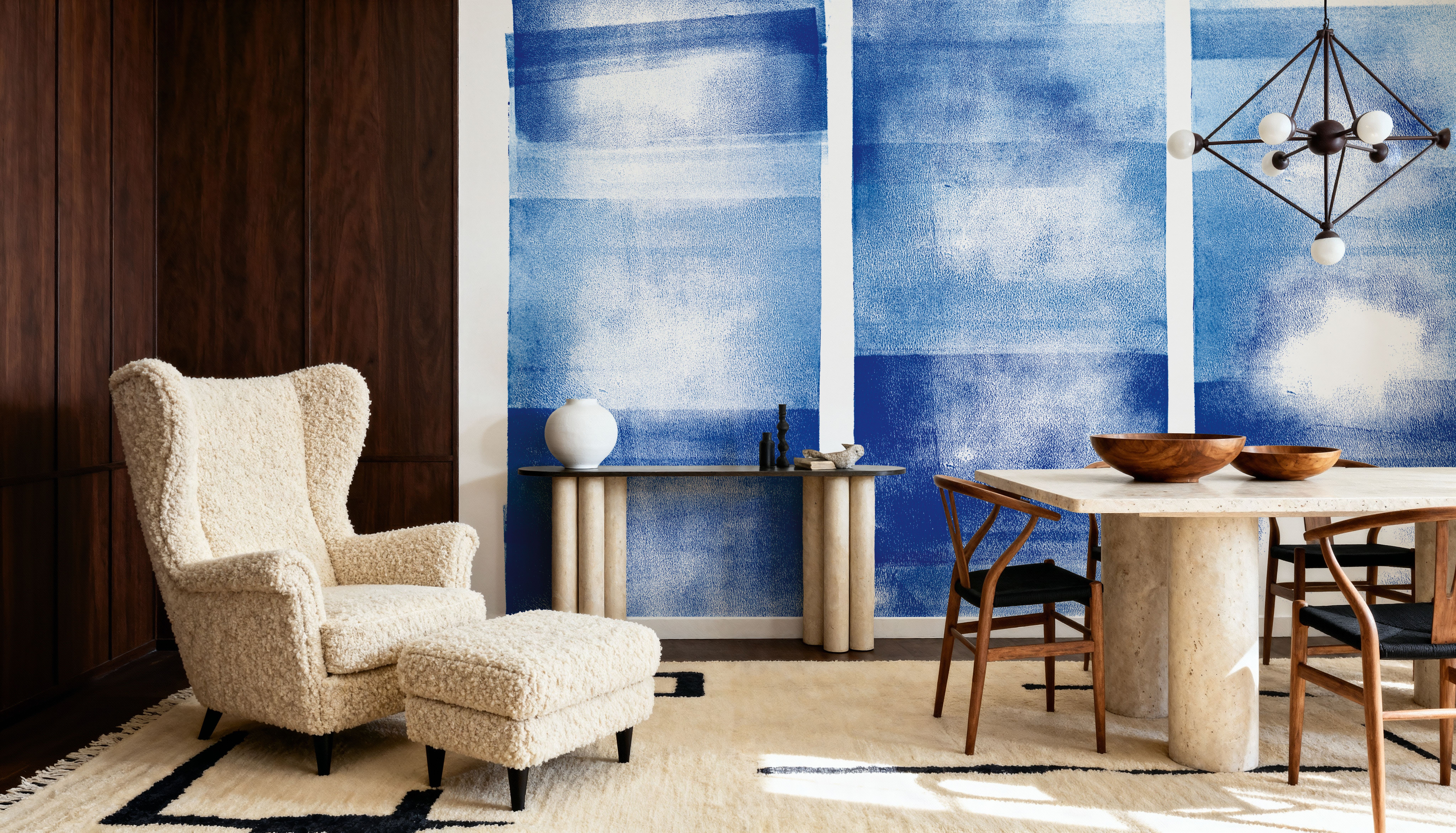 Blue Geometric Abstract