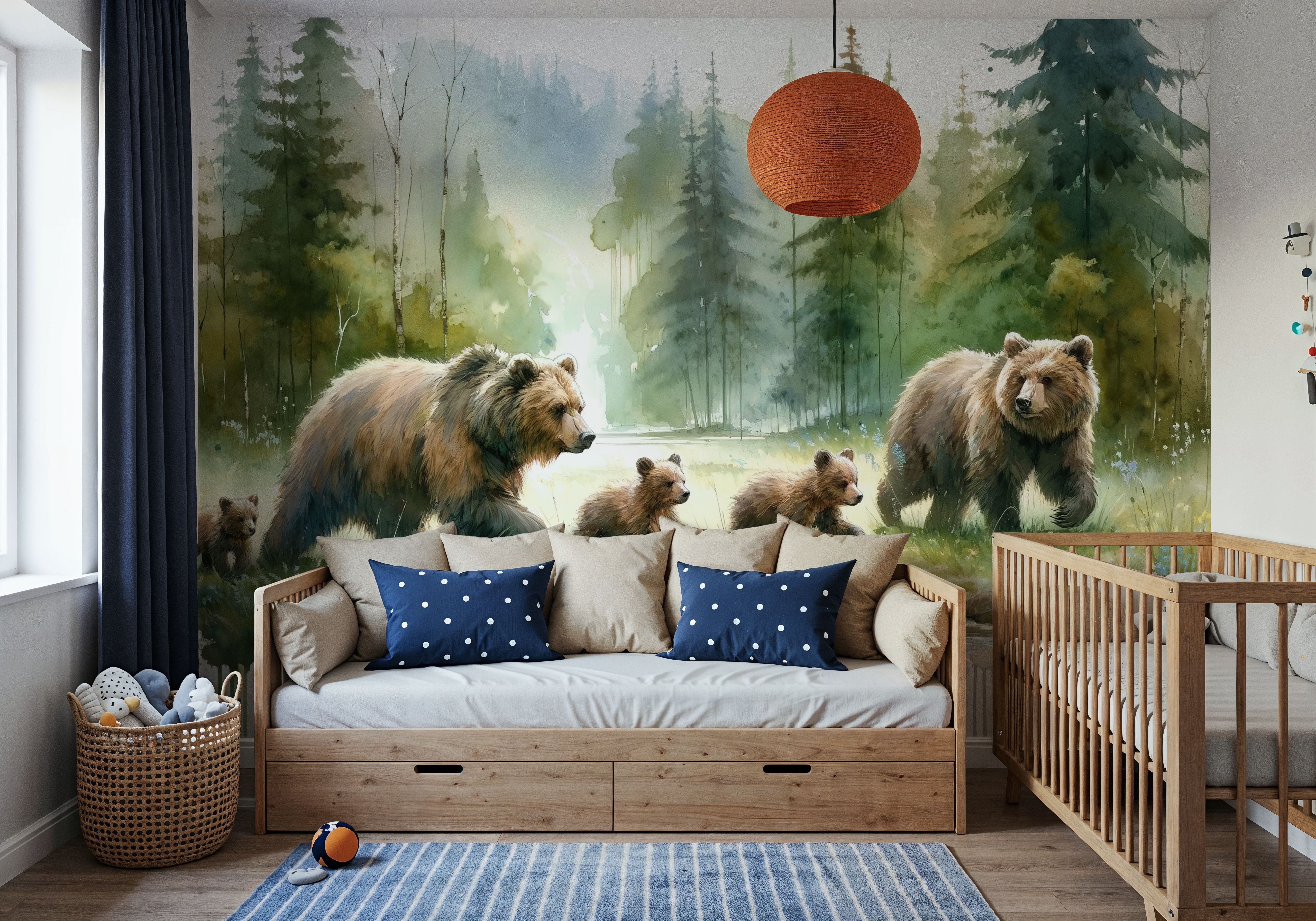 Watercolor Bear Family