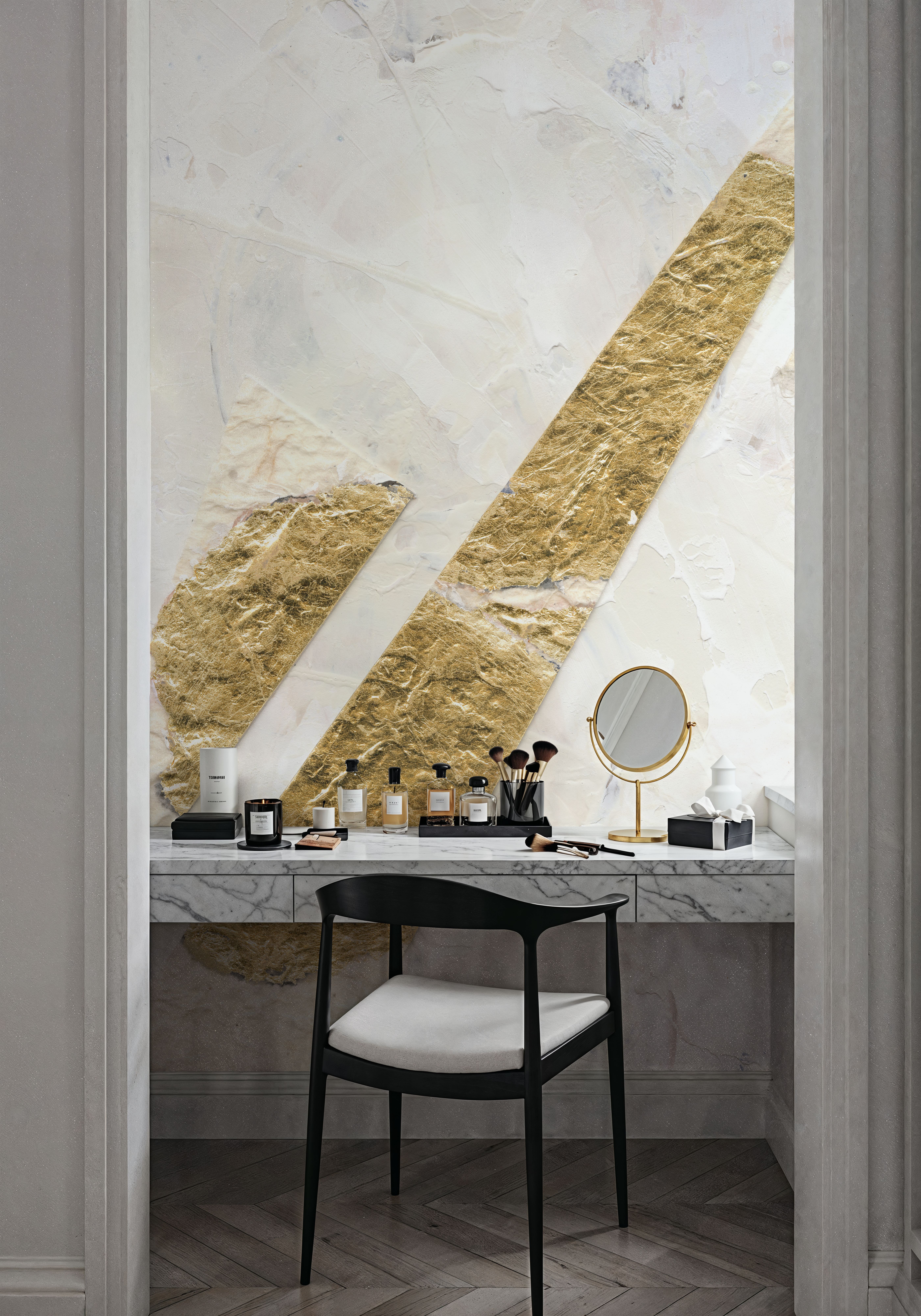 Wall Mural - Disassembled I - Abstract Contemporary mural wallpaper - Hallway staircases - Wallism US - Premium, Textured or Peel & Stick