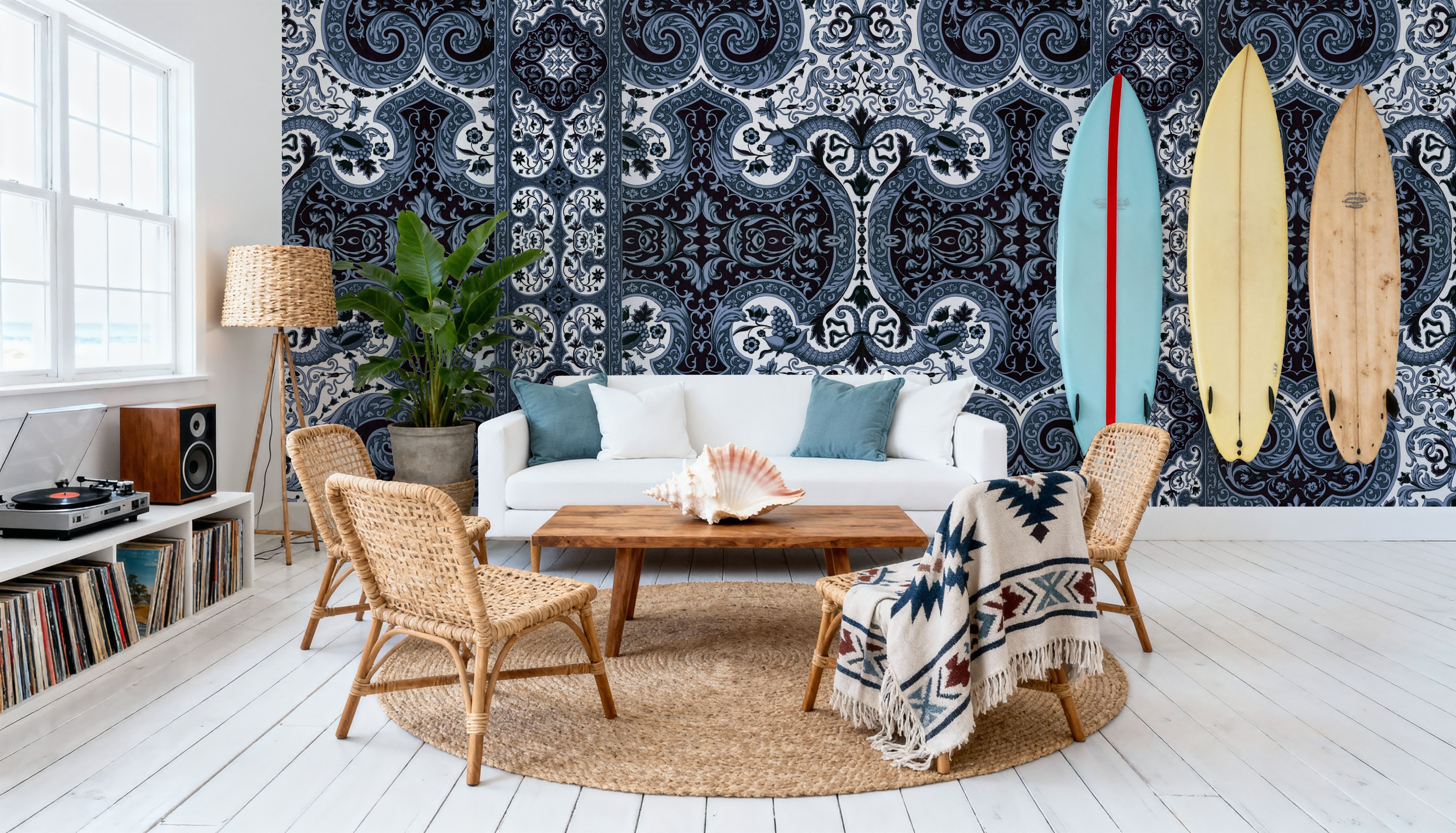 Golden Versailles, French Blue