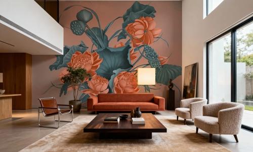 Humble Blooms - Peach and Teal