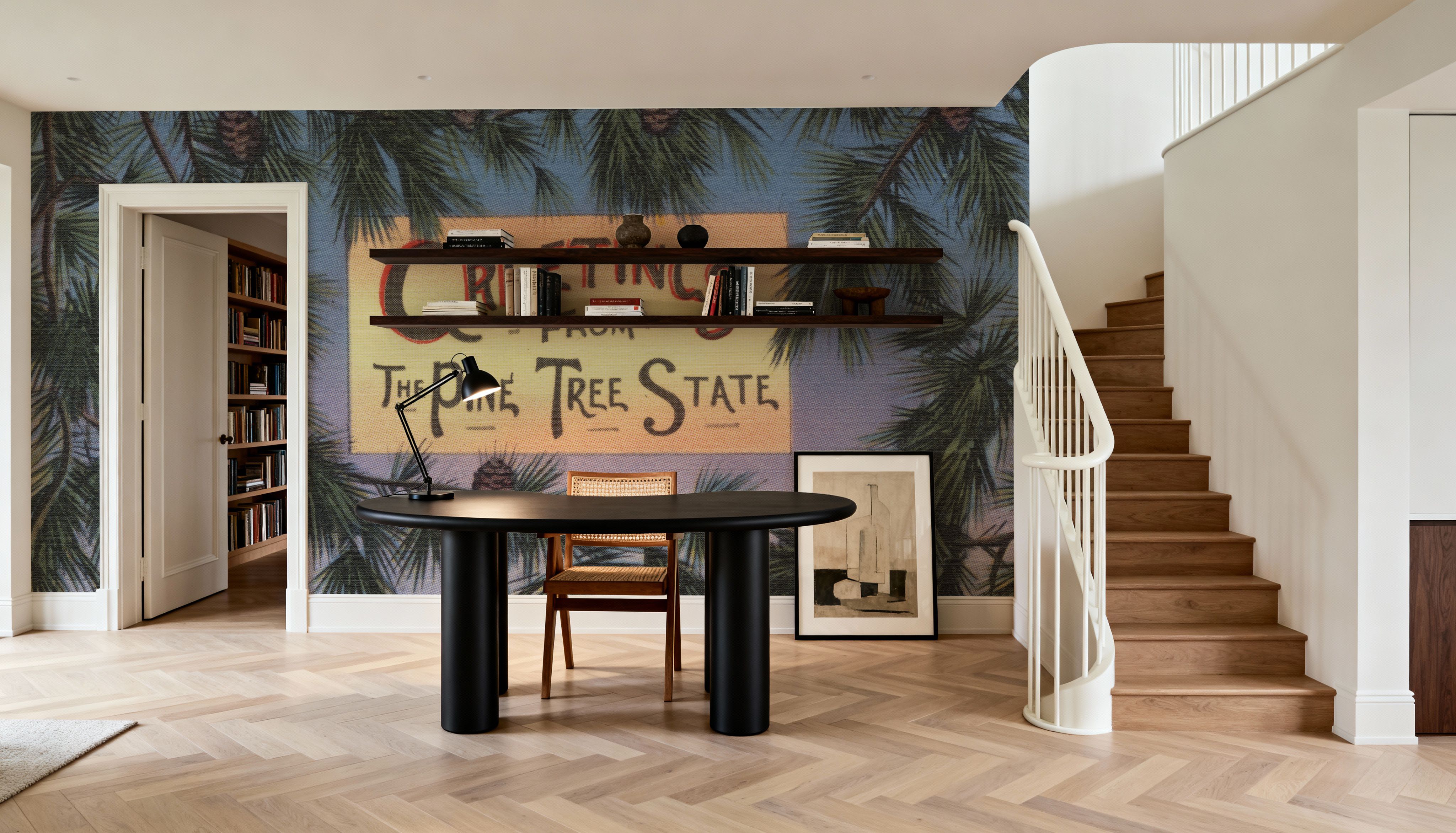 Greetings from Pine Tree State - Screenprint Postcard
