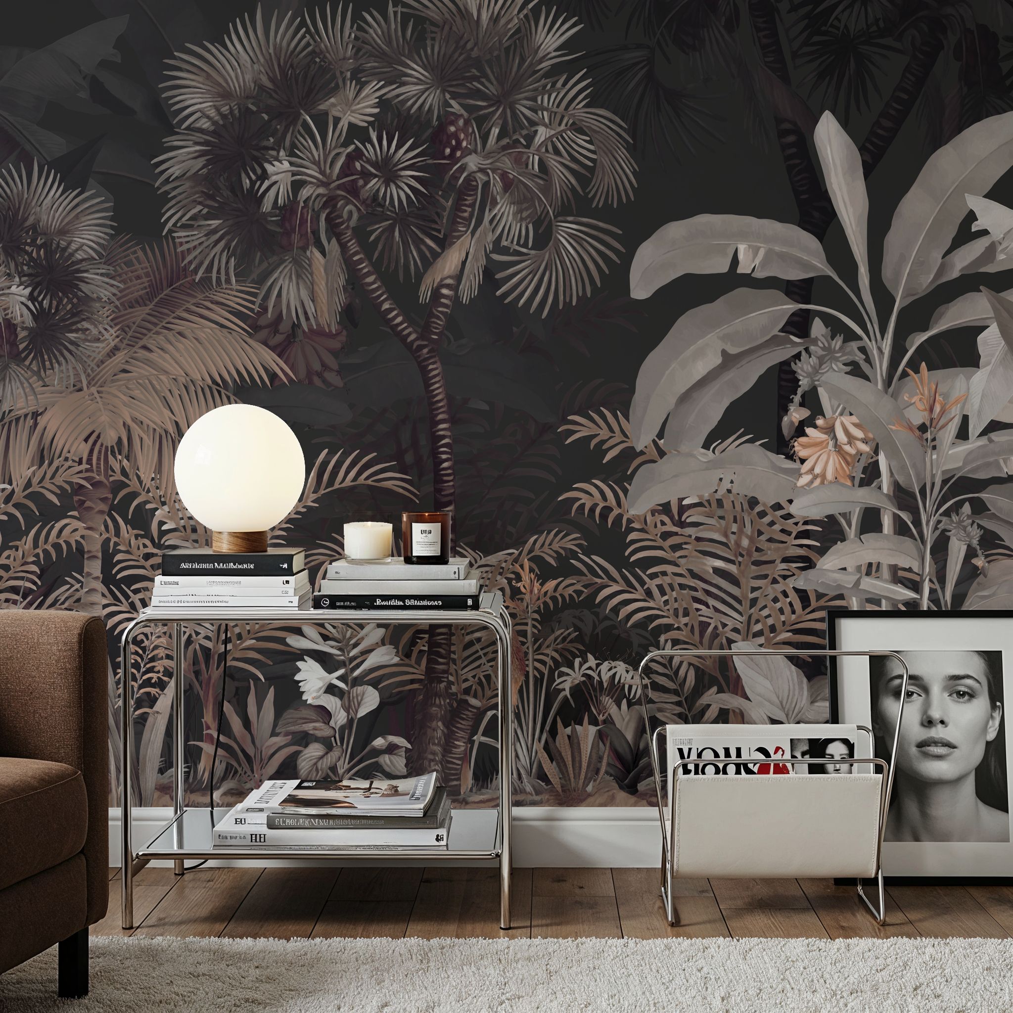 Tropical Forest Strolls Dark Gray