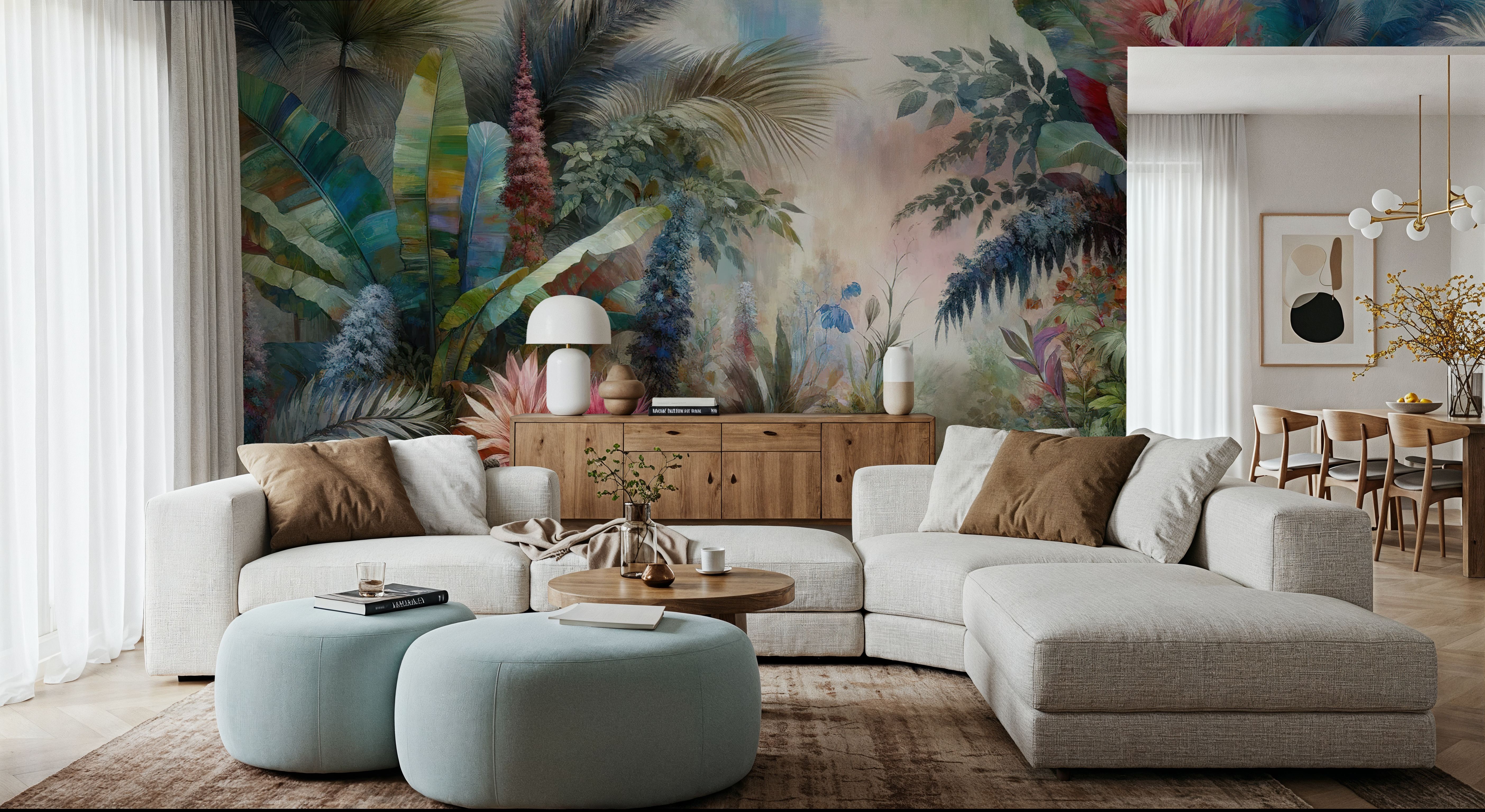 Lush Tropical Eden, Papel pintado