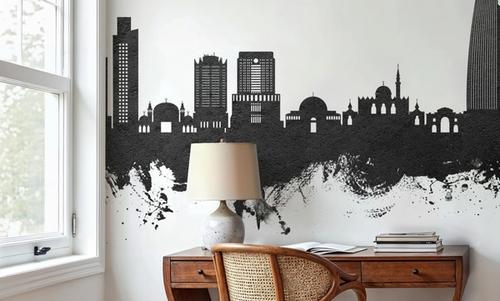 Amman Skyline Black & White