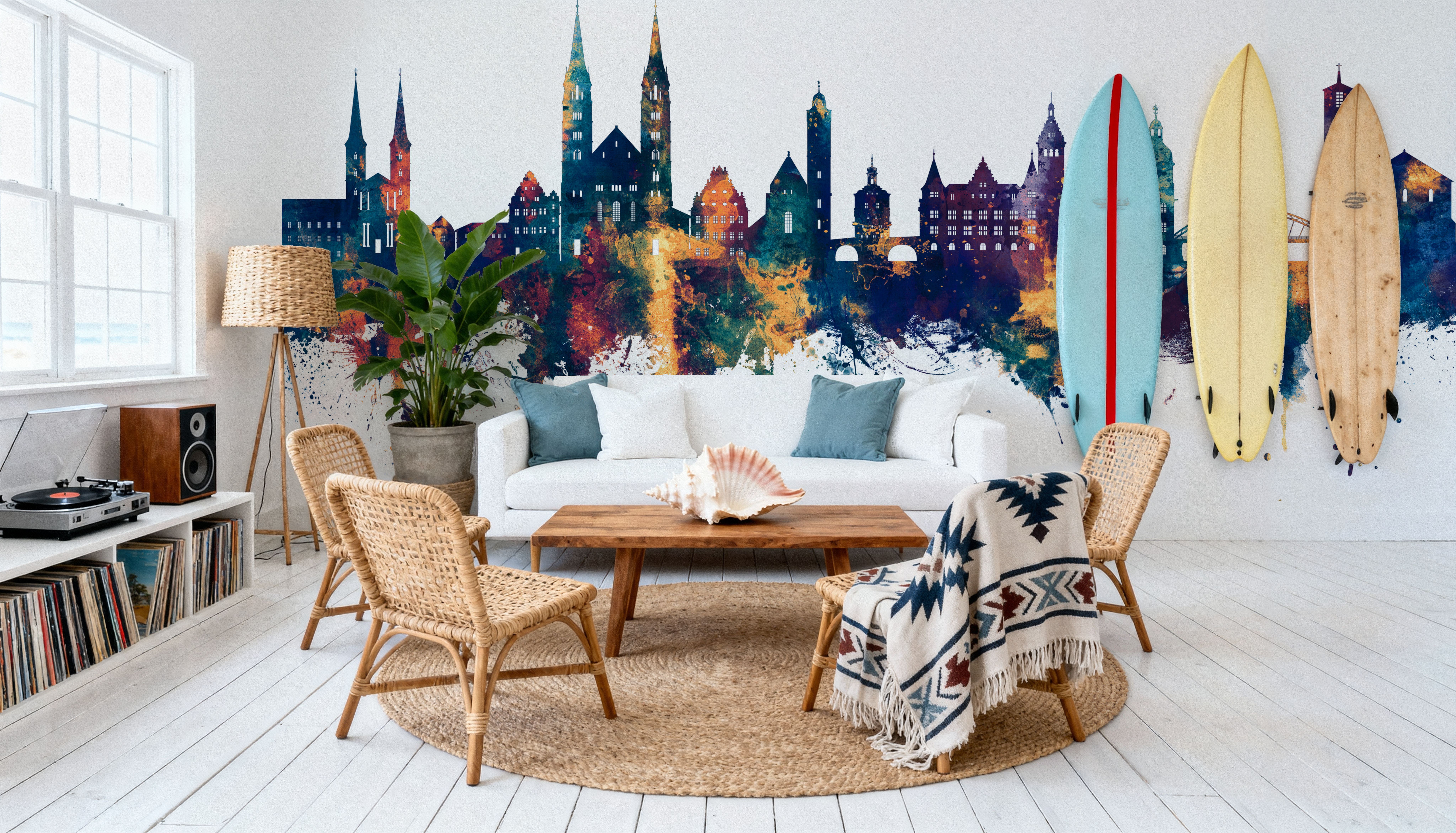 Bamberg Germany Skyline Blue & Bronze