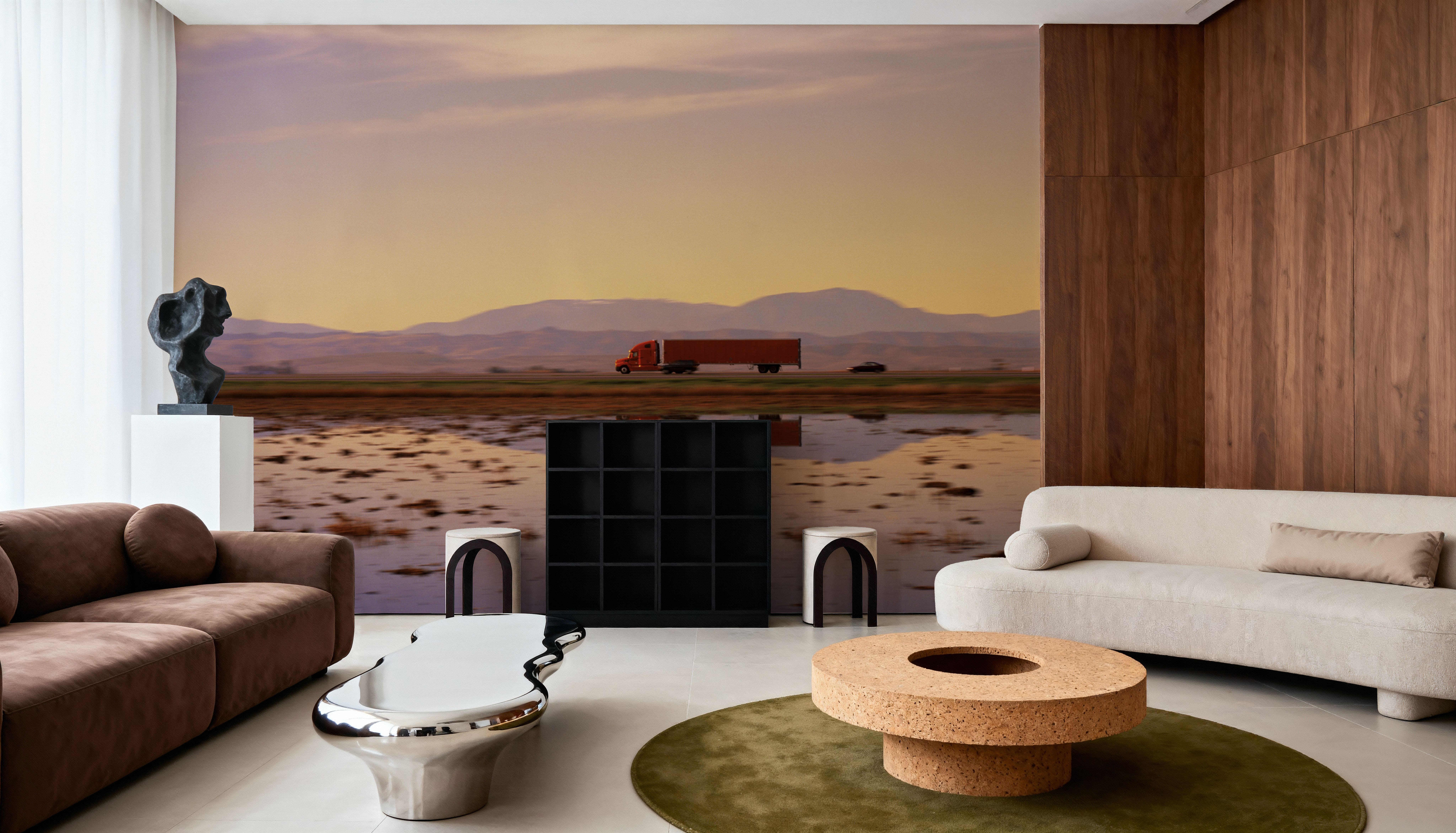 Sunset Trucker's Journey