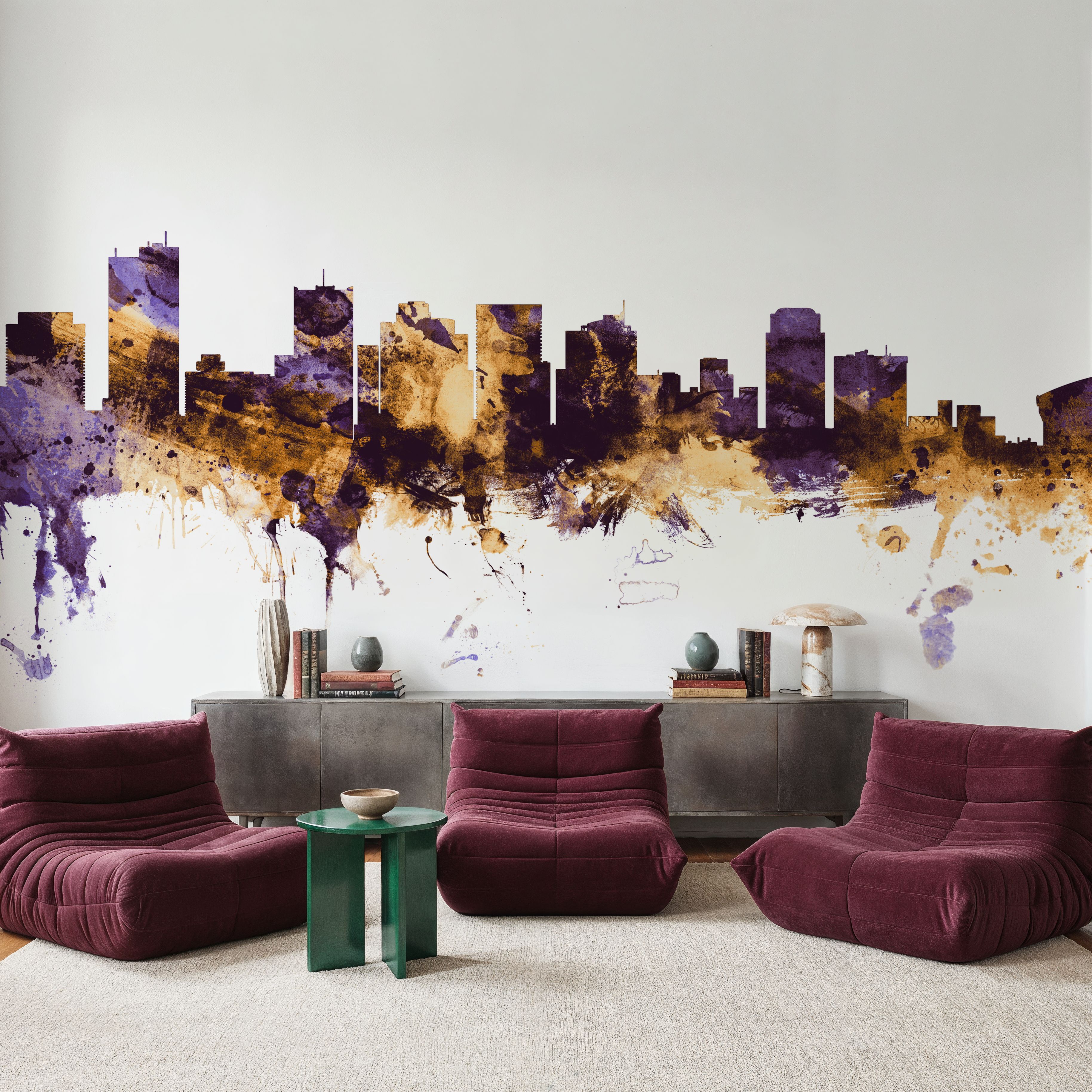 Phoenix Skyline Purple & Gold