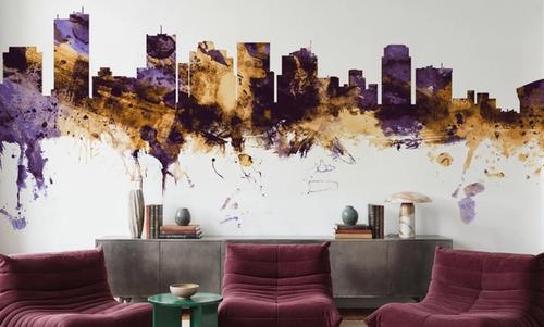 Phoenix Skyline Purple & Gold