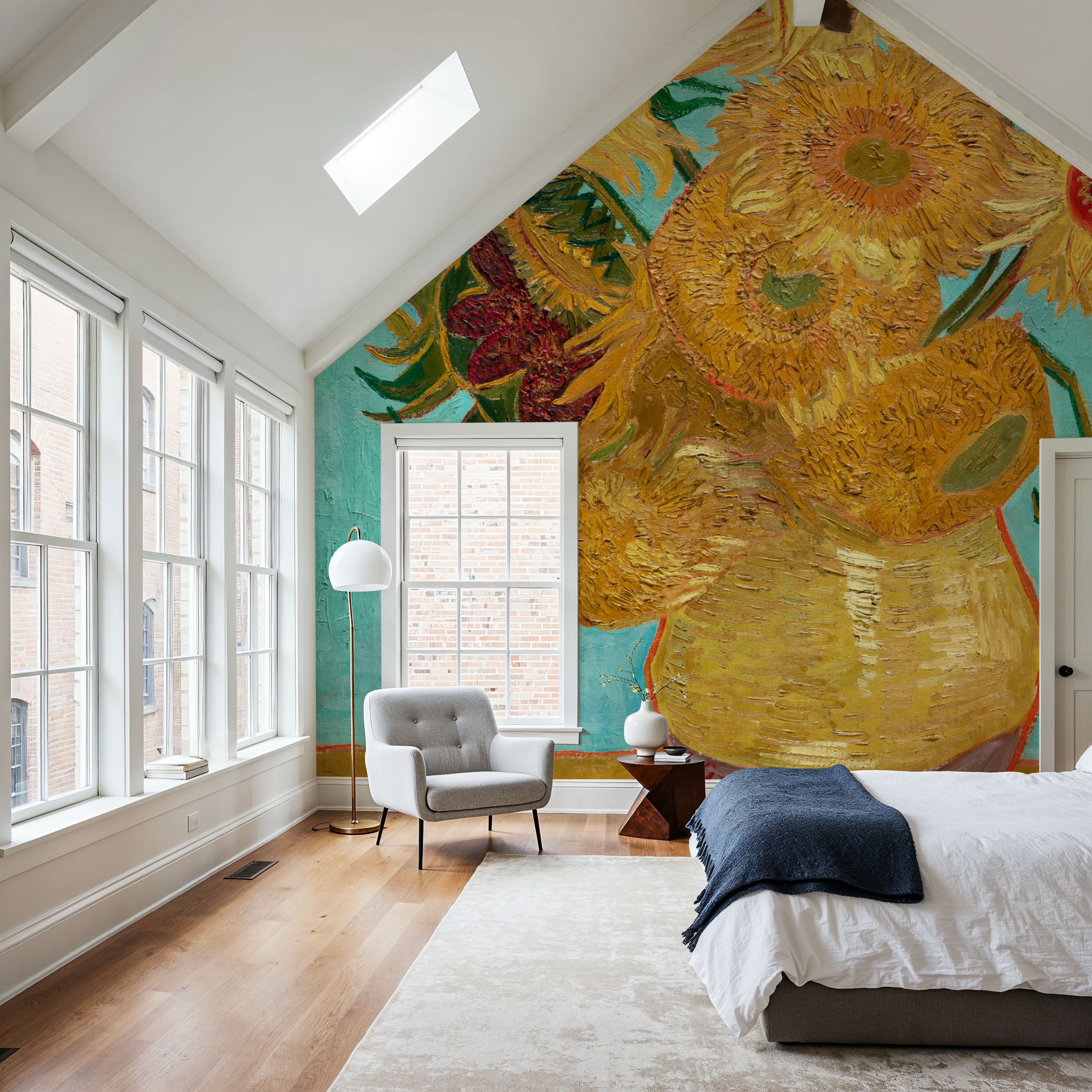 Vase with Twelve Sunflowers