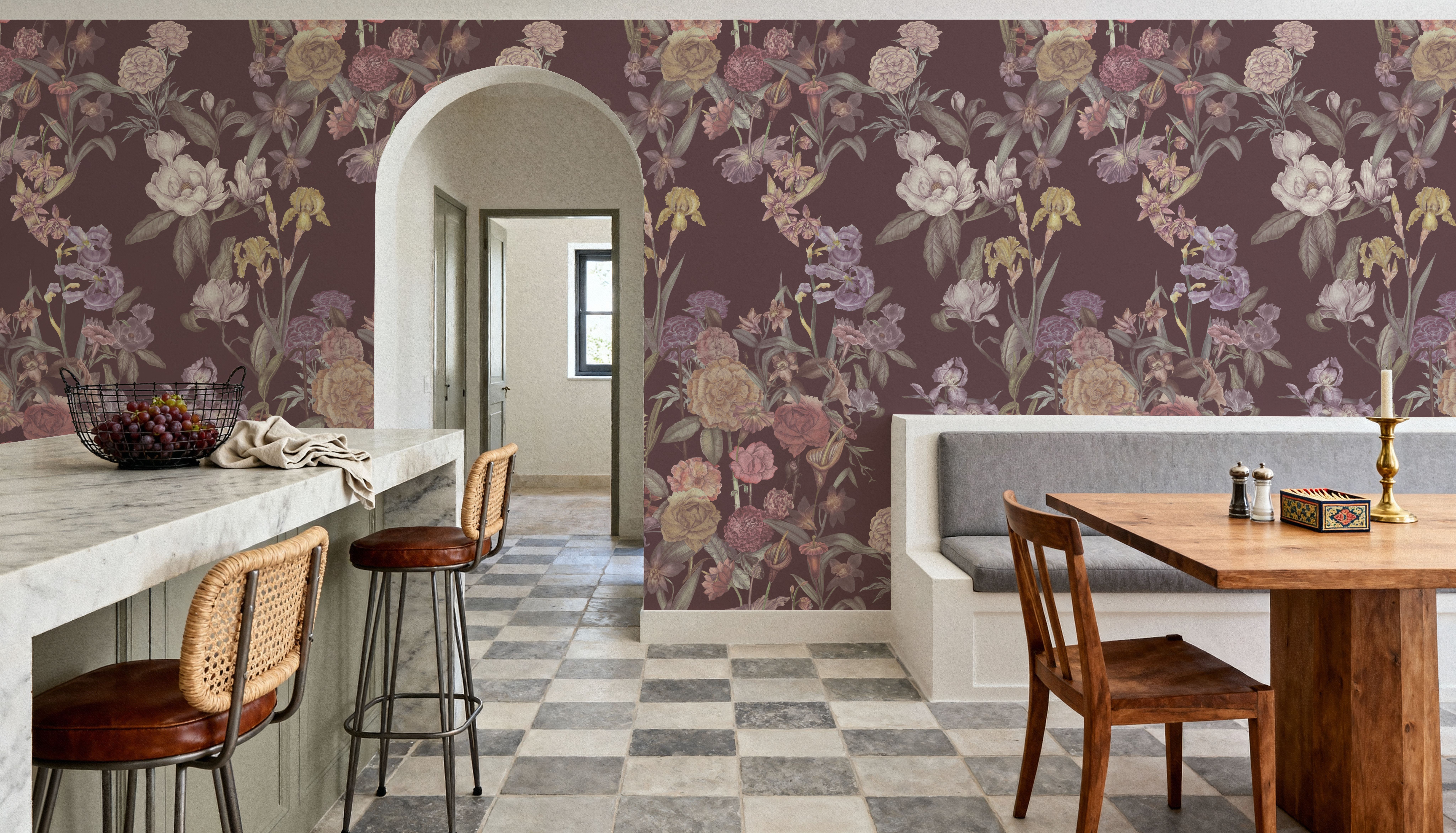 Floral Gaze, Dusty Rose