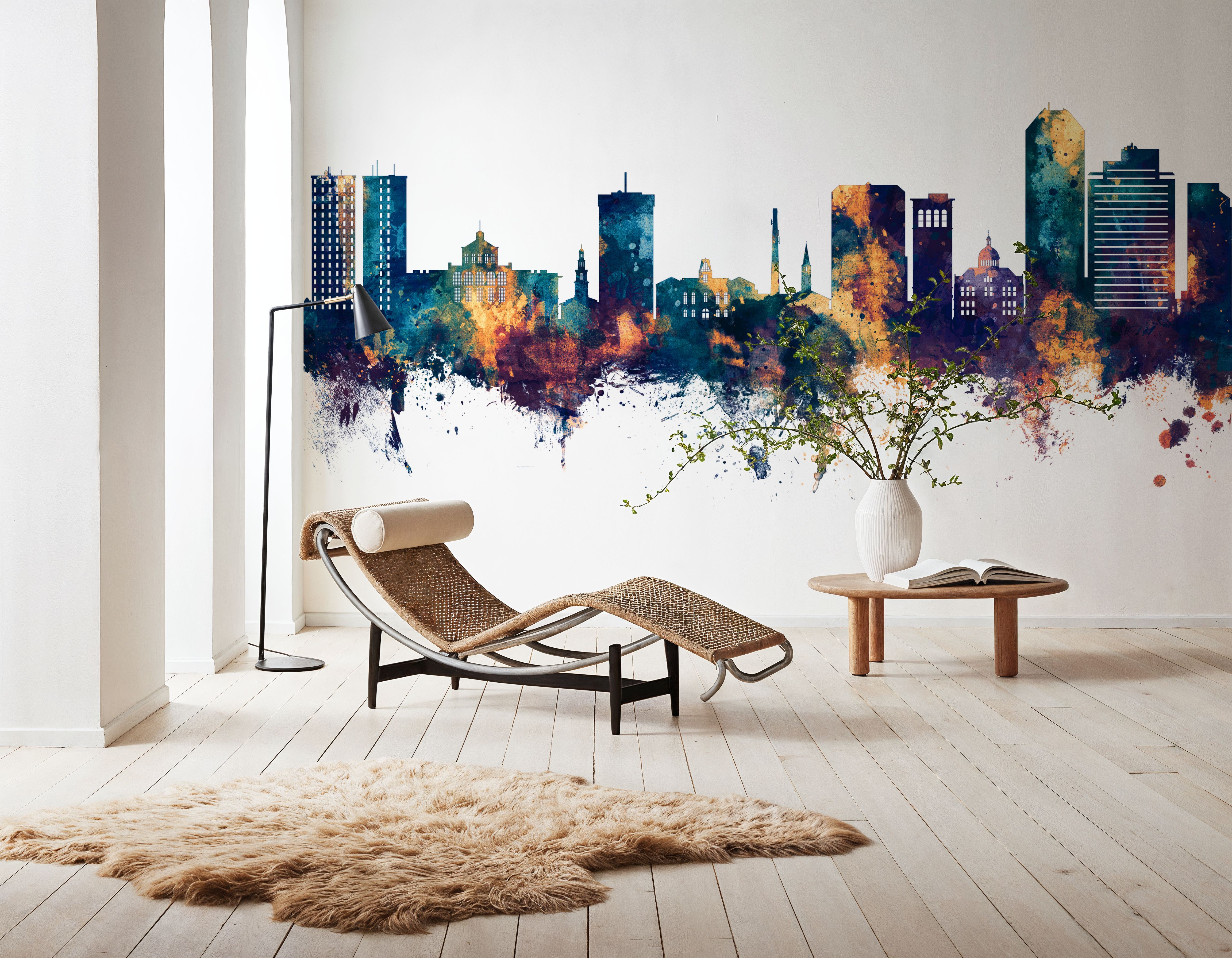 Lexington Kentucky Skyline Blue & Bronze