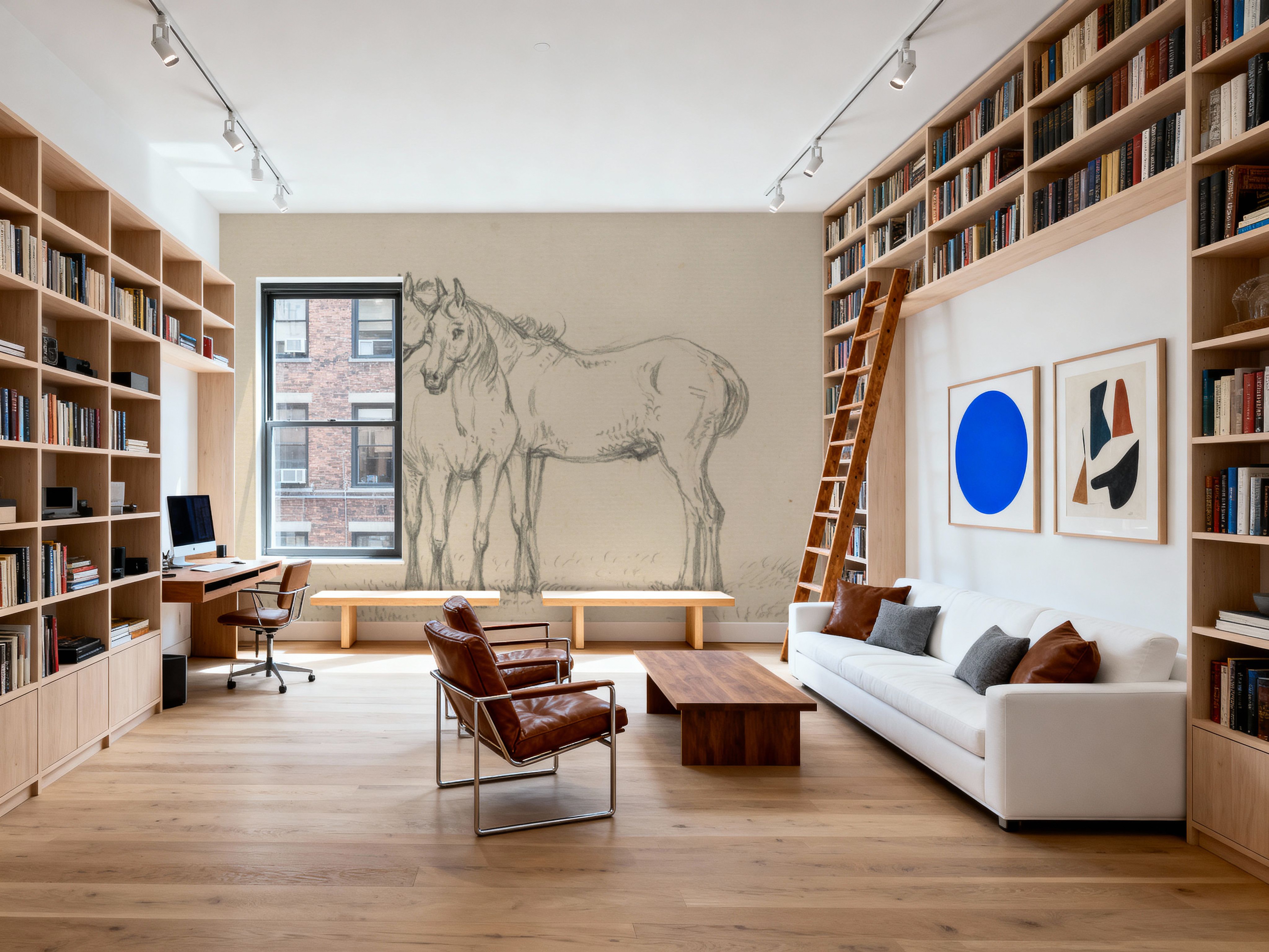 Two Horses Standing Together