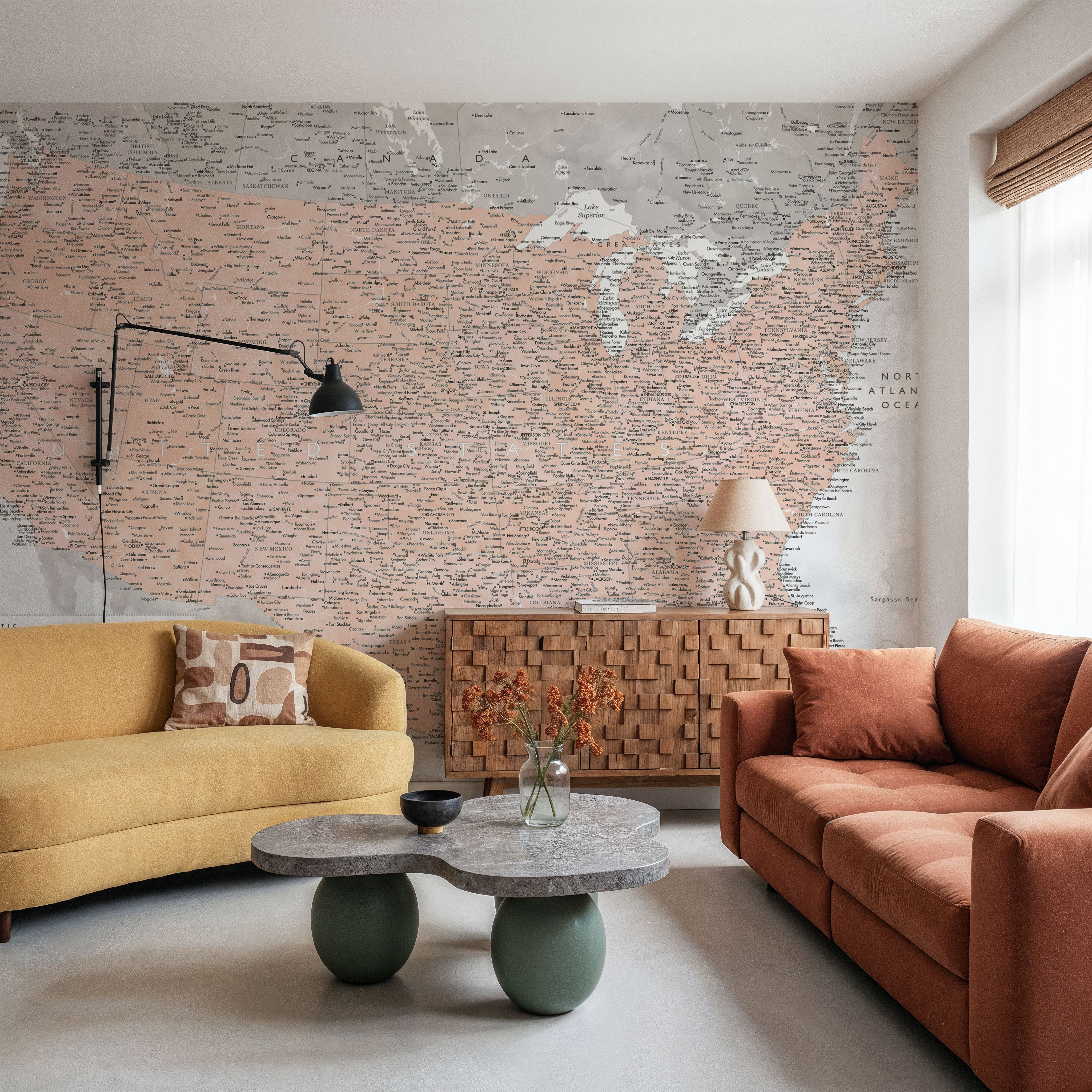 US Map Detailed - Lynette