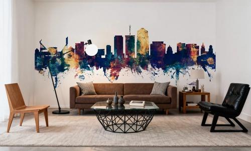 Tucson Arizona Skyline Blue & Bronze