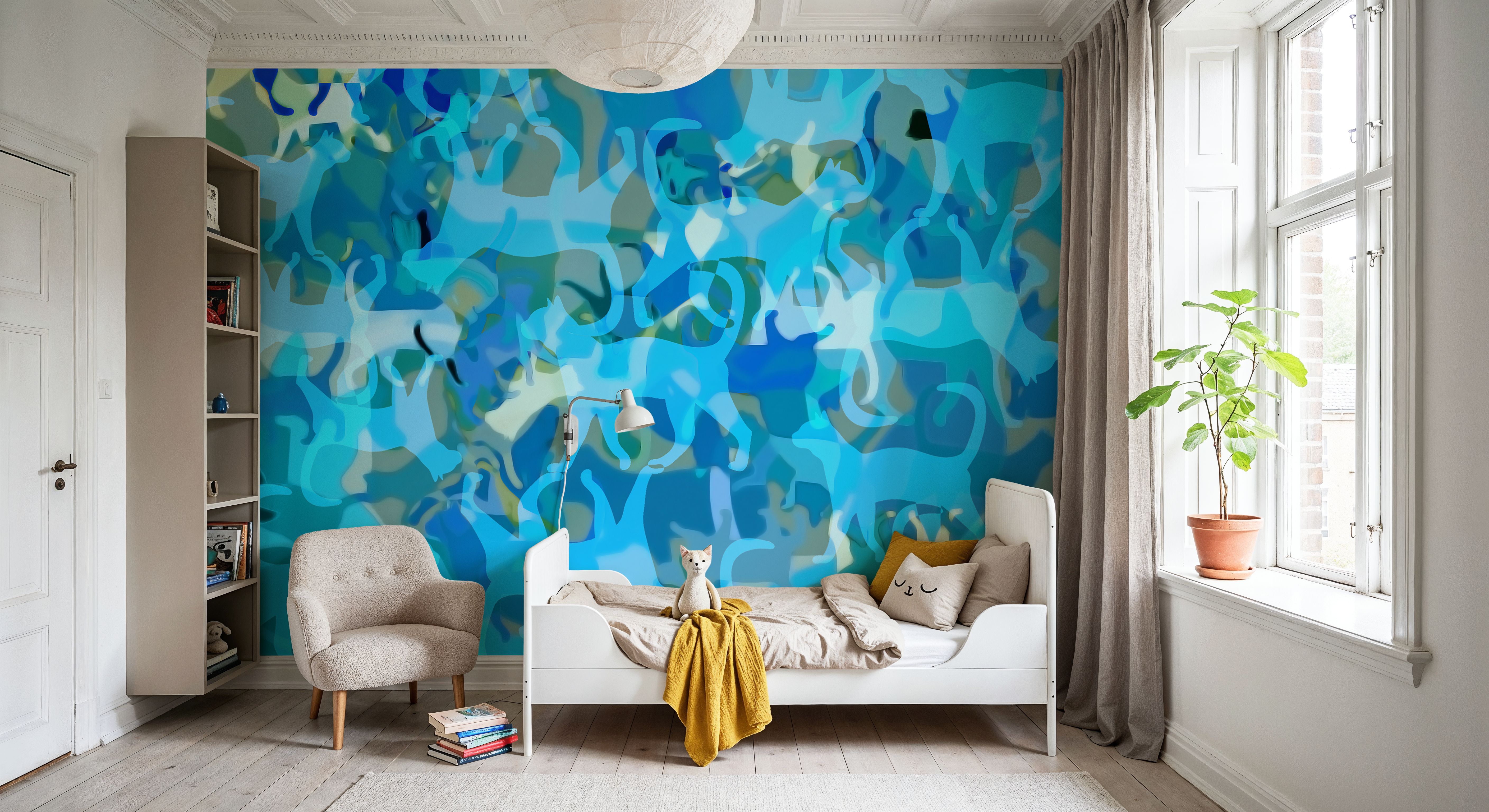 Blue Cats, Wallpaper