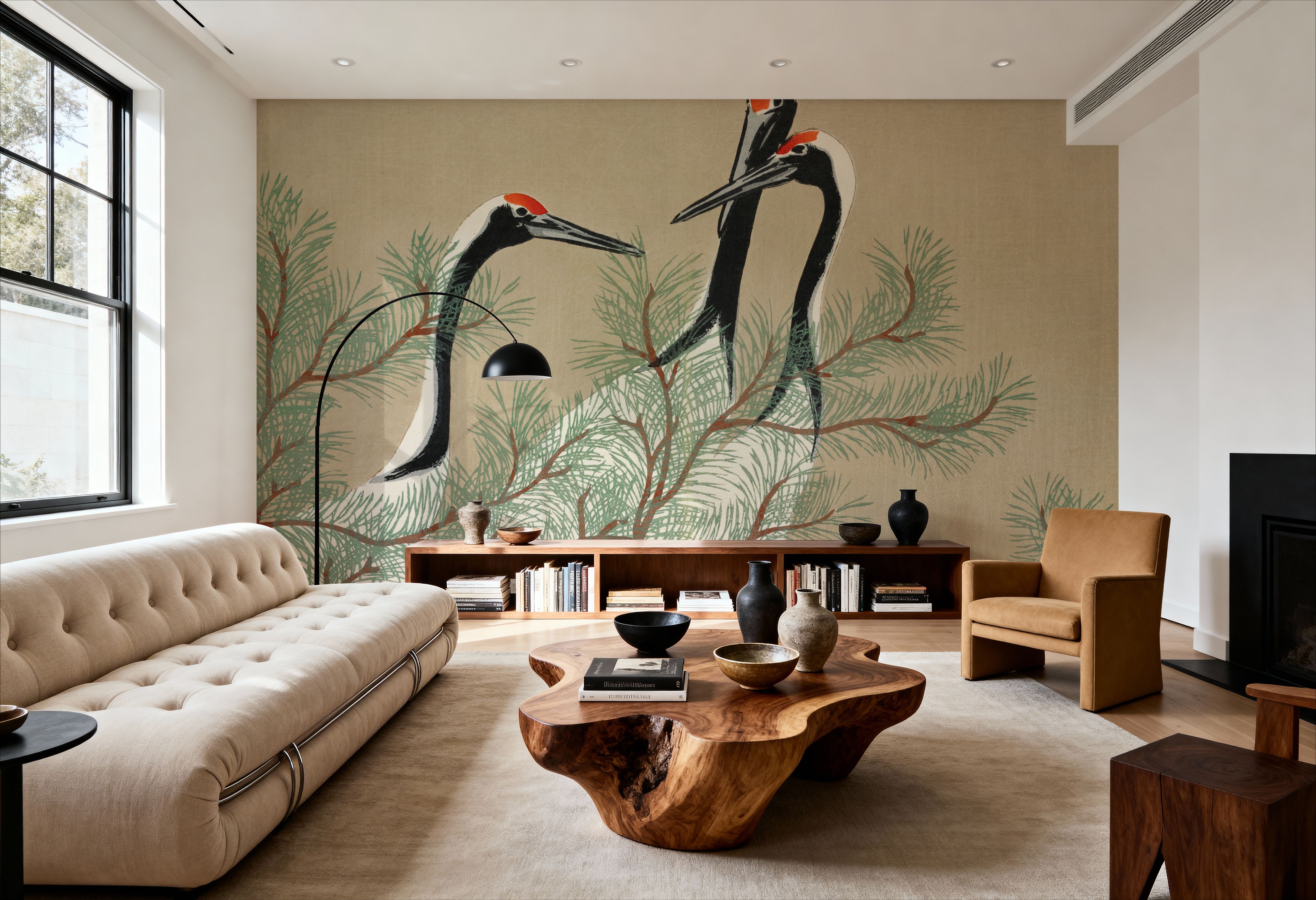 Cranes From Momoyogusa, Wallpaper