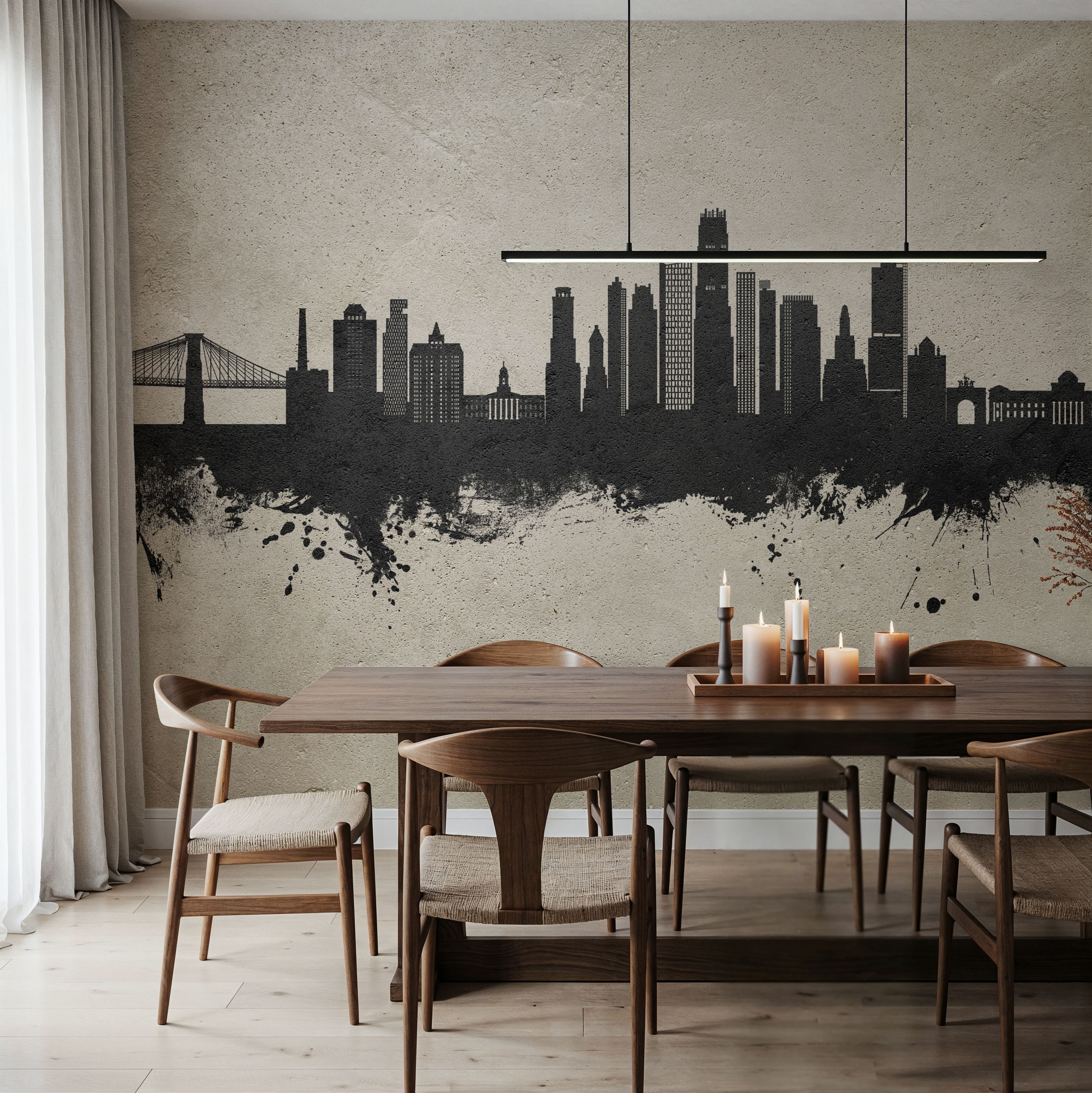 Brooklyn New York Skyline Concrete