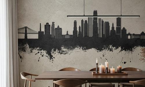 Brooklyn New York Skyline Concrete