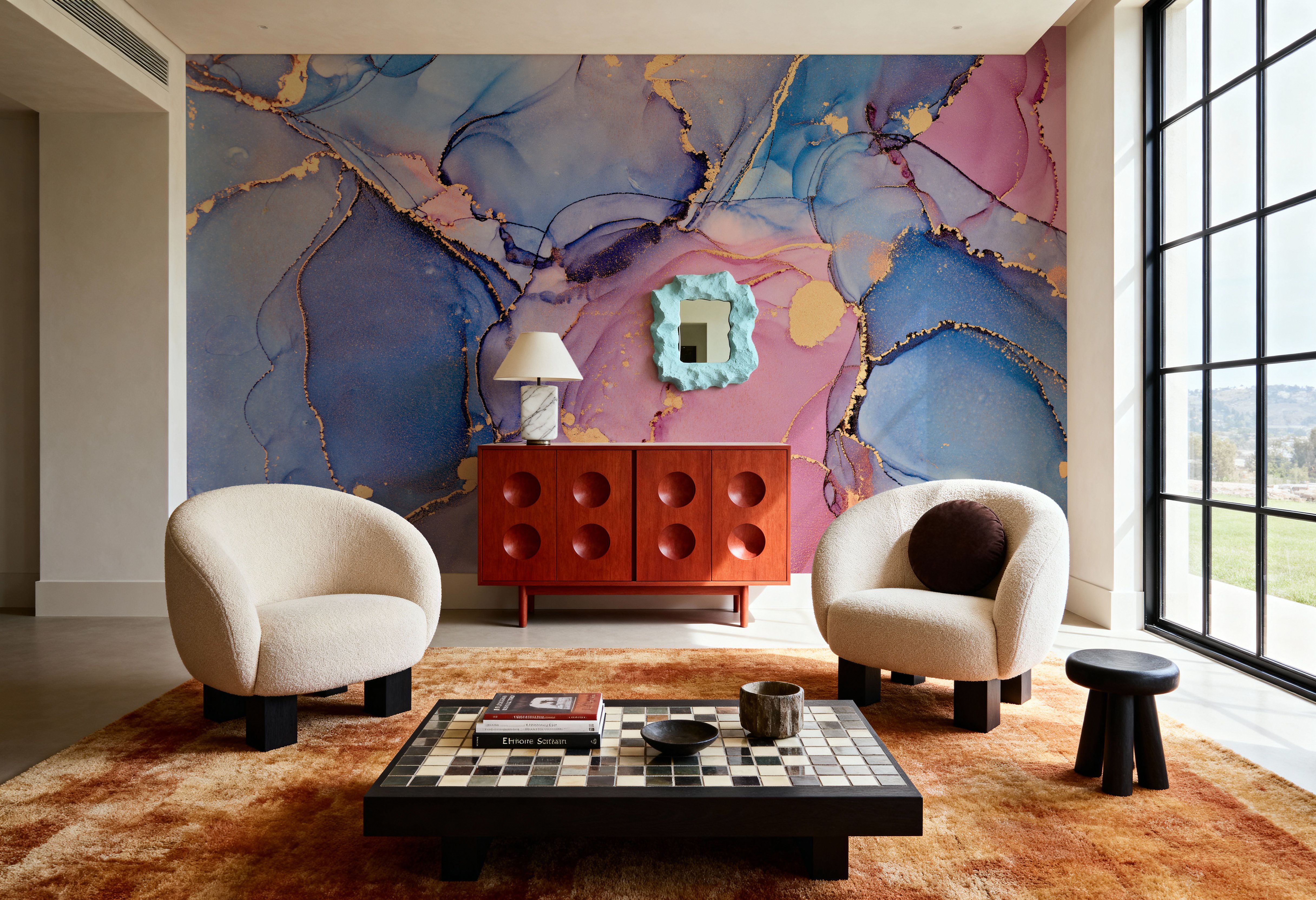 Free-Flow Ink Blue And Pink