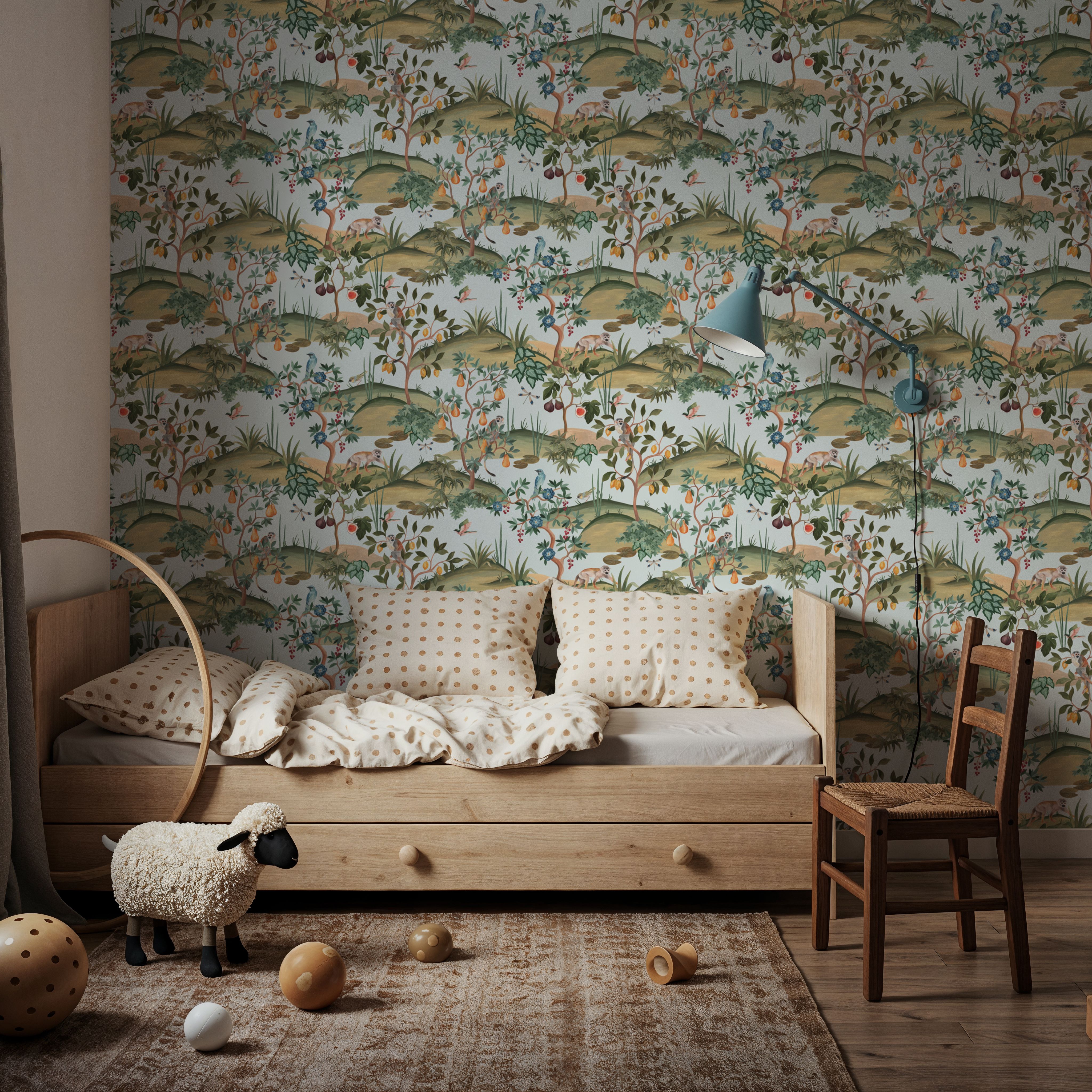 Orchard Reverie Pattern, Sky Blue