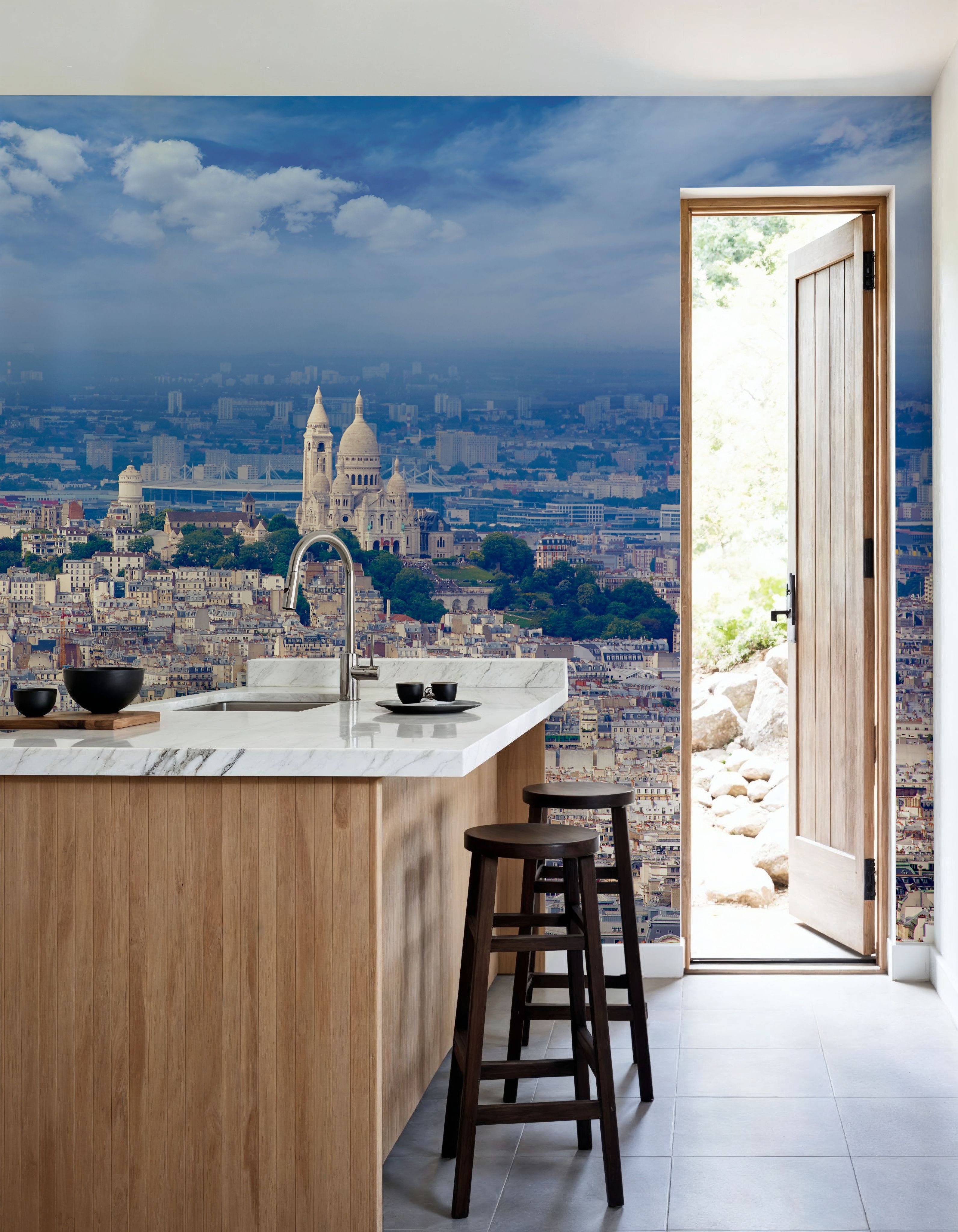 Paris Skyline and Sacre Coeur 