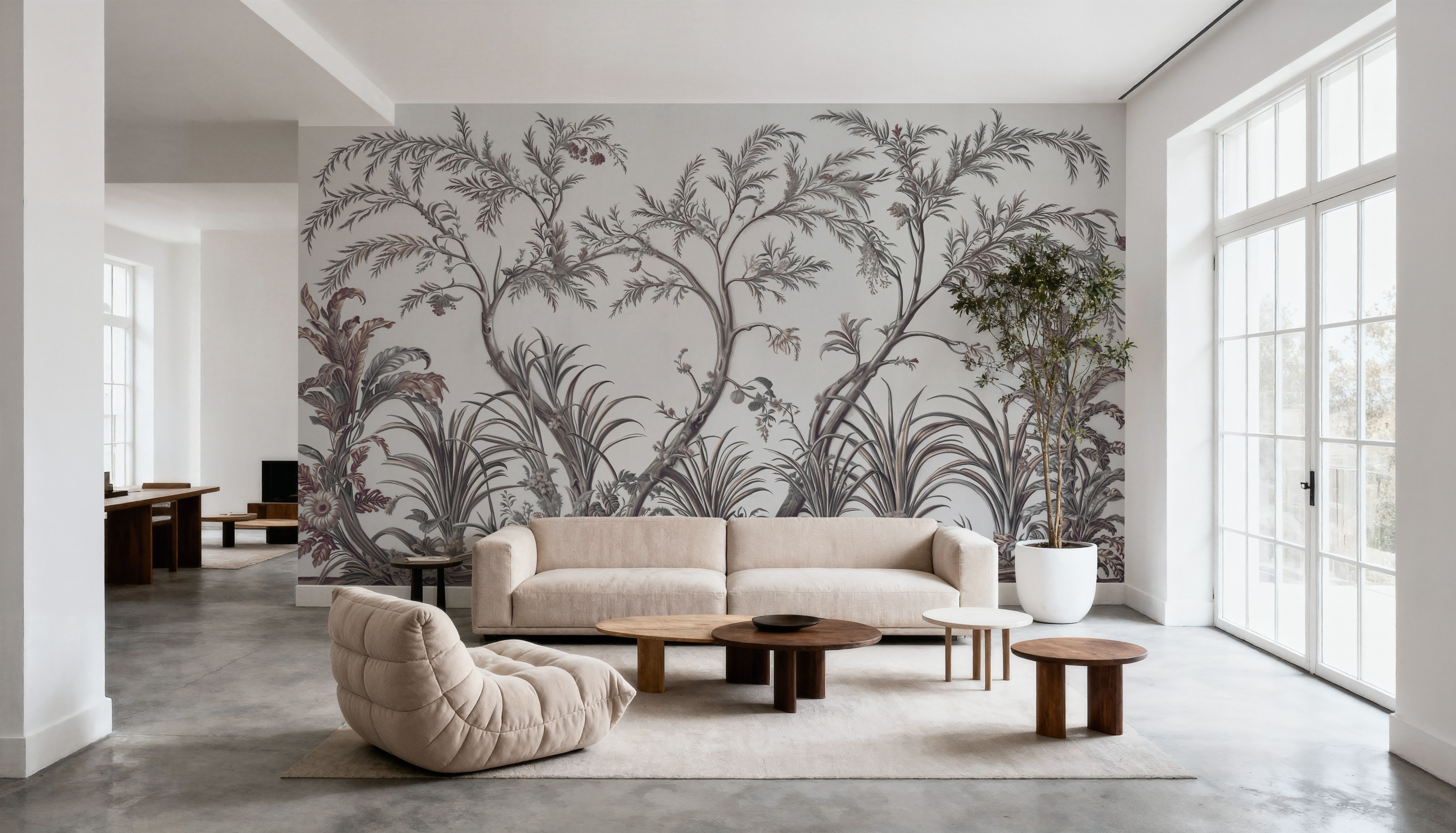 Intricate Garden, Rosy Beige